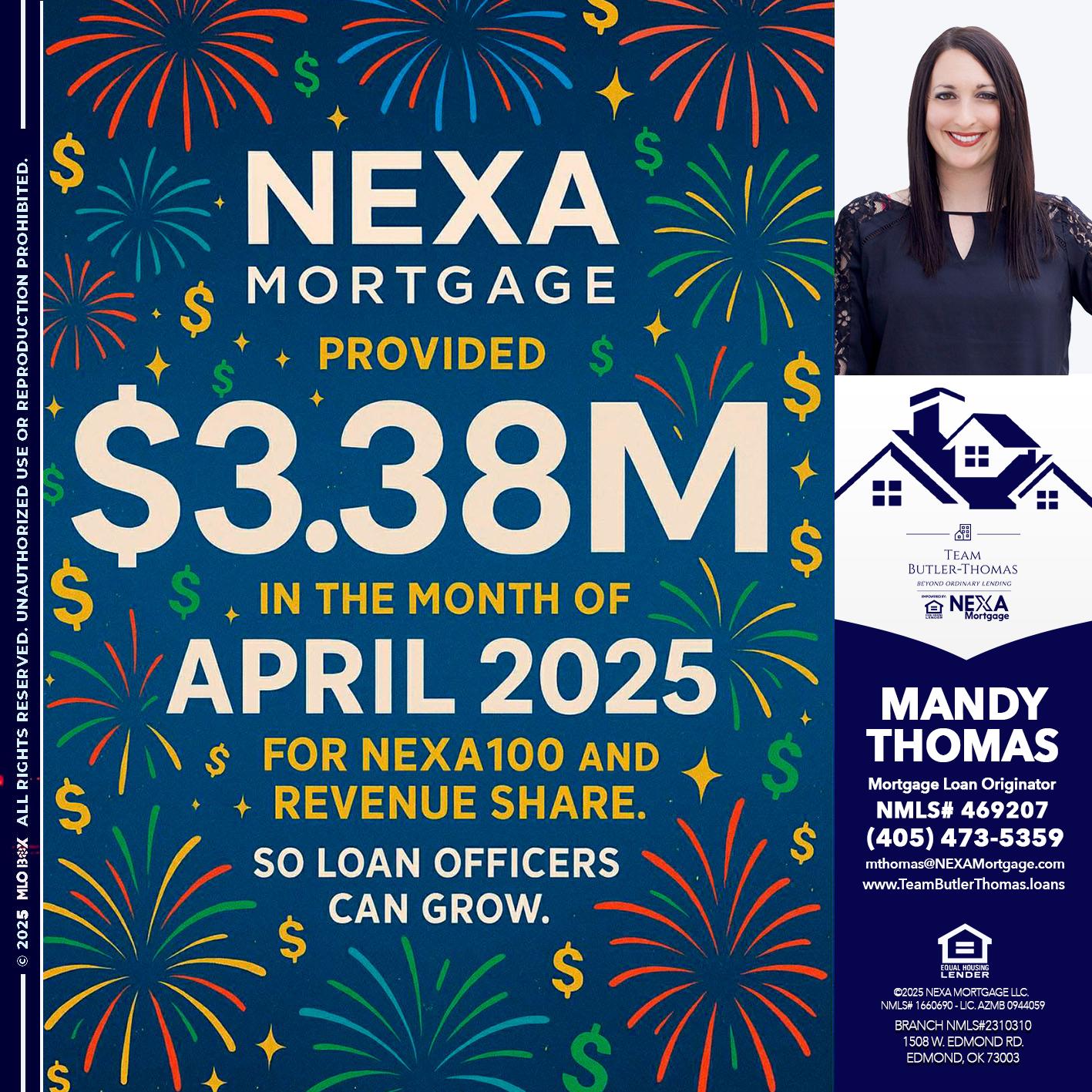 $3.38M - Mandy Thomas -Branch Manager