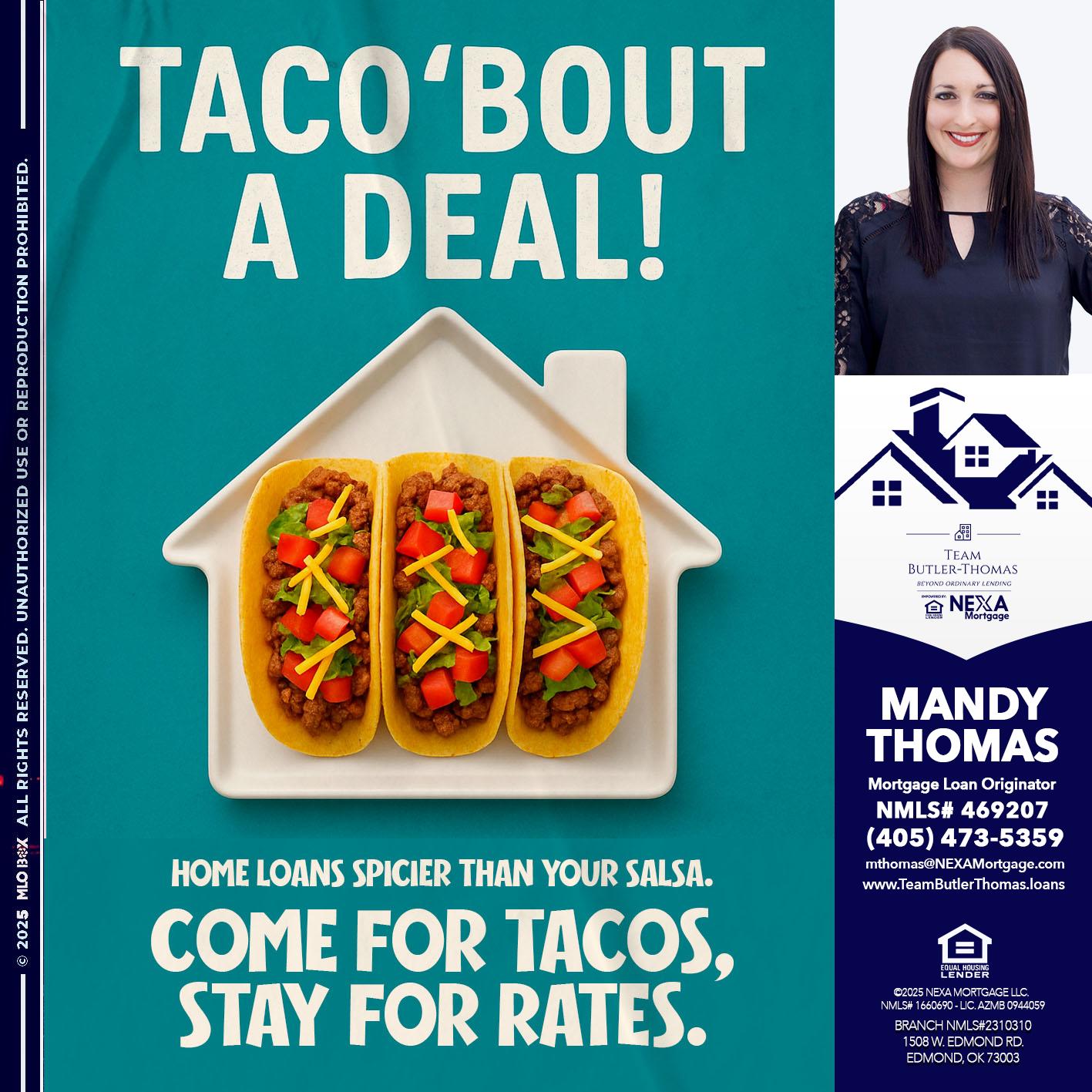 TACO BOUT A DEAL - Mandy Thomas -Branch Manager
