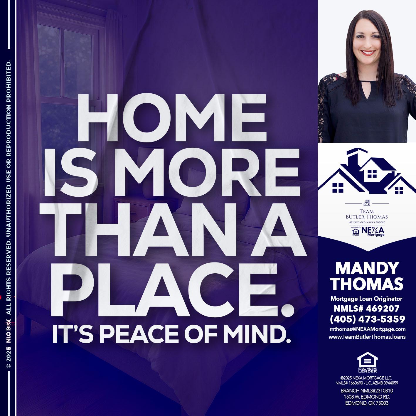 HOME IS MORE - Mandy Thomas -Branch Manager