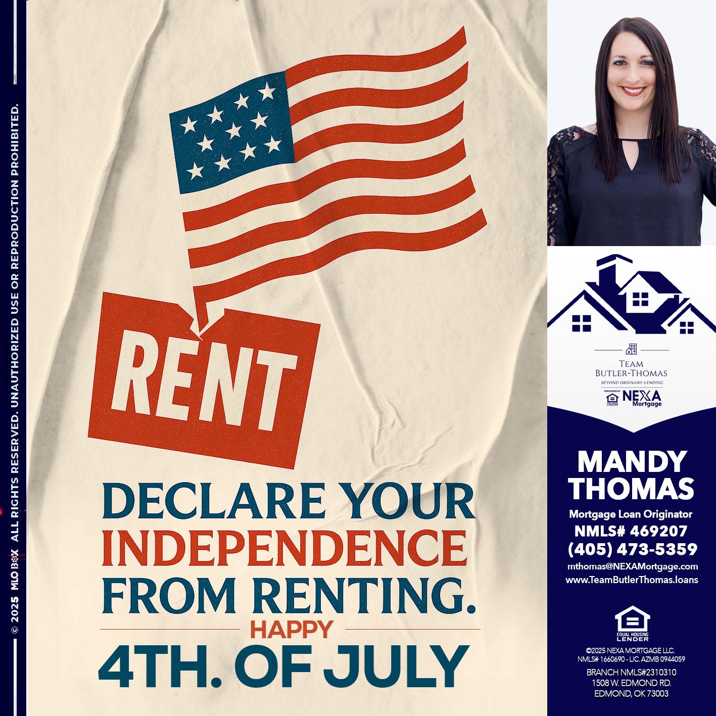 DECLARE YOUR INDEPENDENCE - Mandy Thomas -Branch Manager