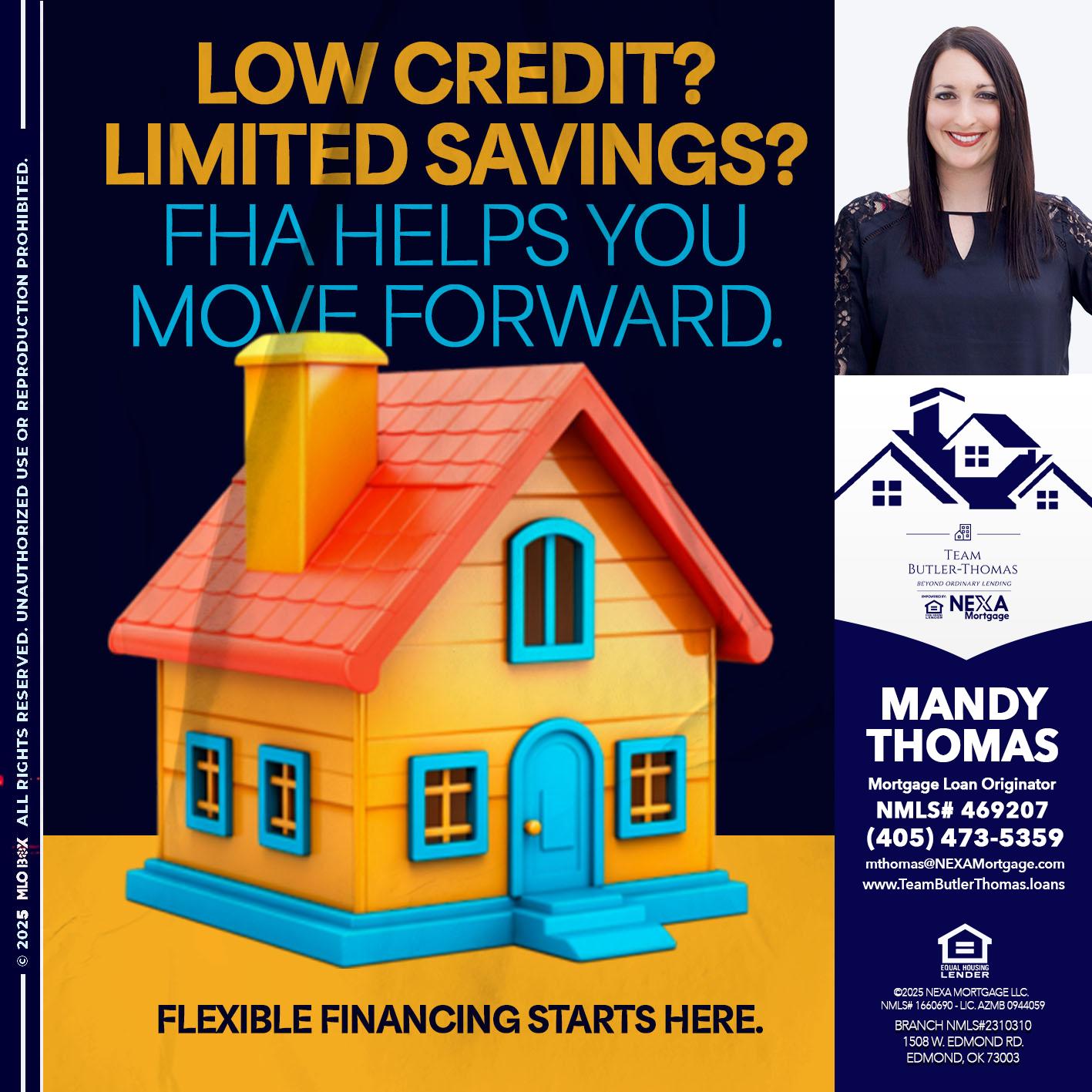 LOW CREDIT? - Mandy Thomas -Branch Manager