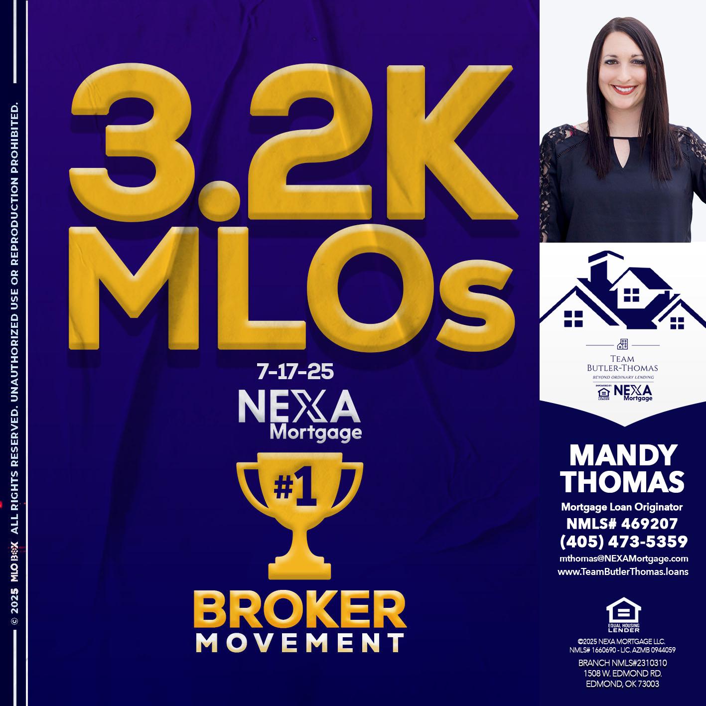 3.2K MLOs - Mandy Thomas -Branch Manager