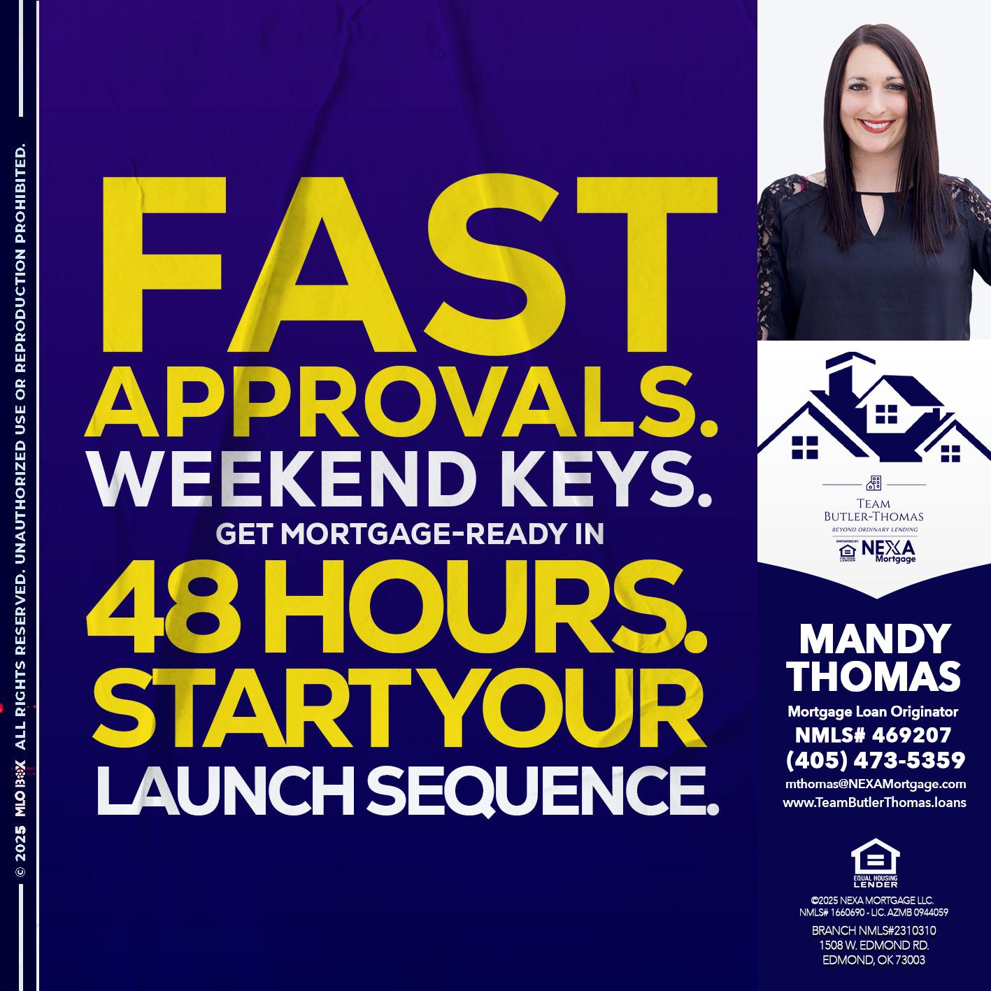 FAST APPROVALS - Mandy Thomas -Branch Manager