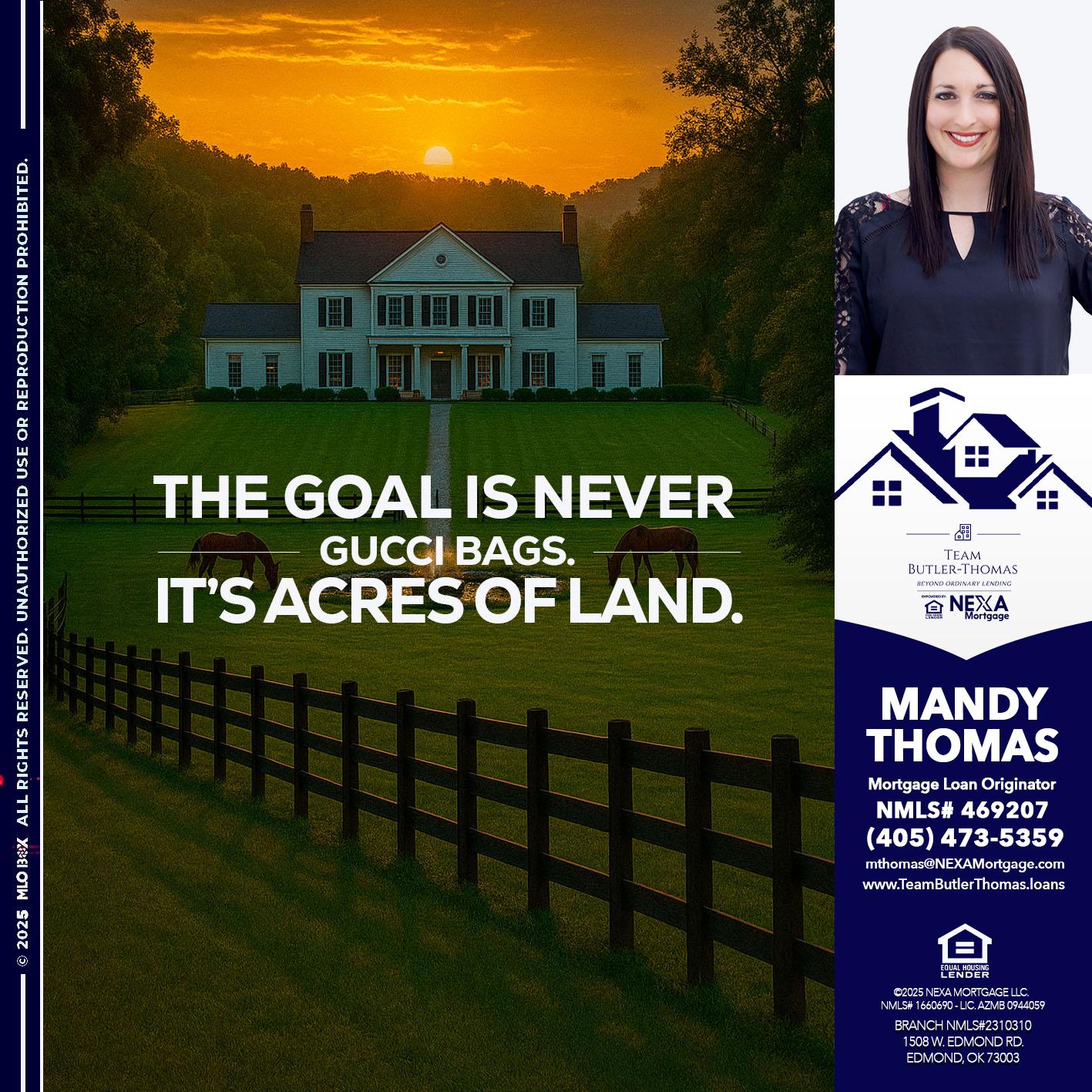 THE GOAL IS NEVER - Mandy Thomas -Branch Manager