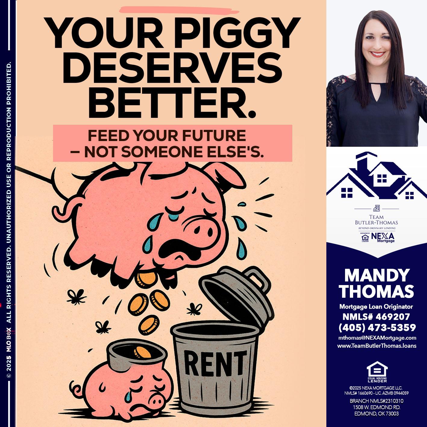 YOUR PIGGY - Mandy Thomas -Branch Manager