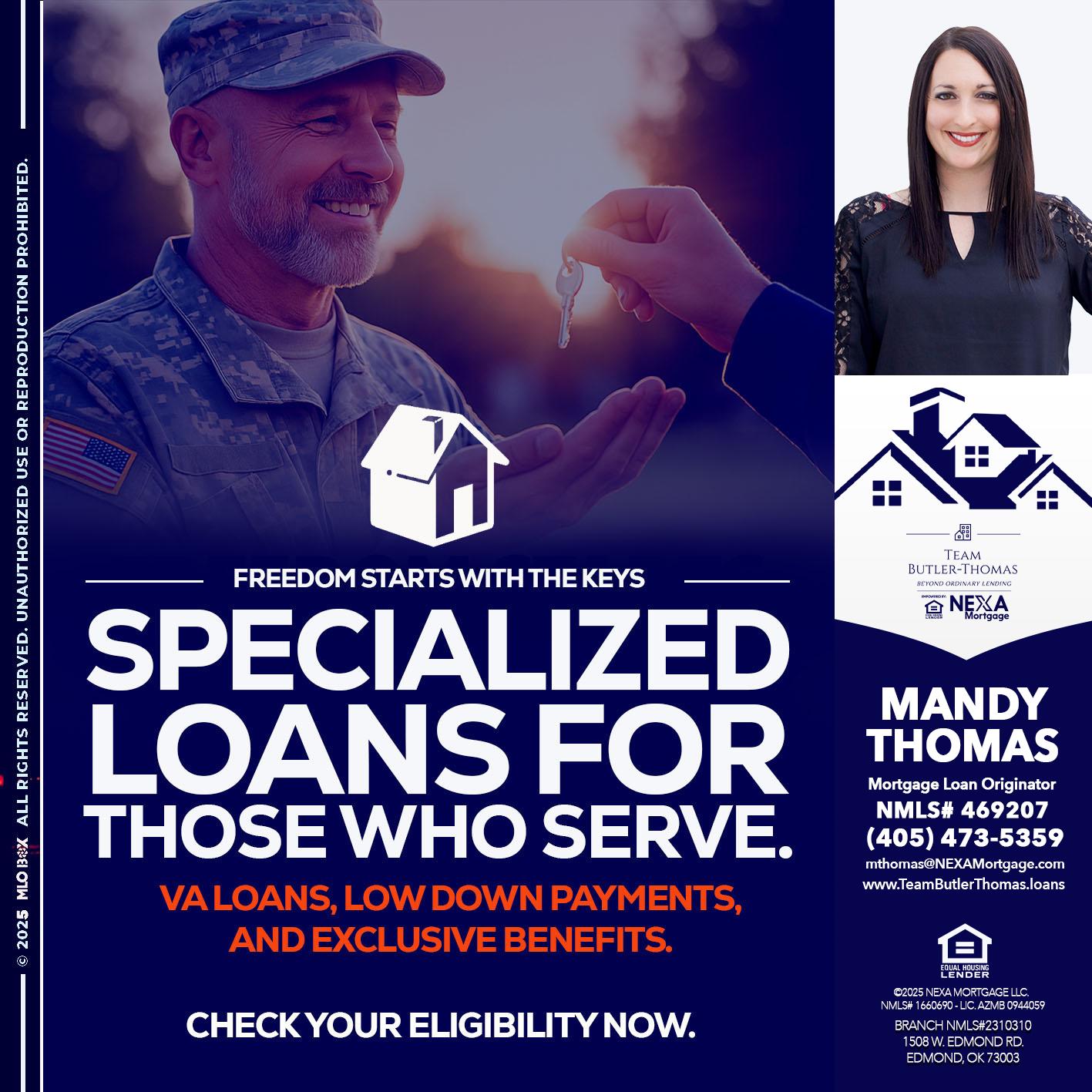 SPECIALIZED LOANS - Mandy Thomas -Branch Manager