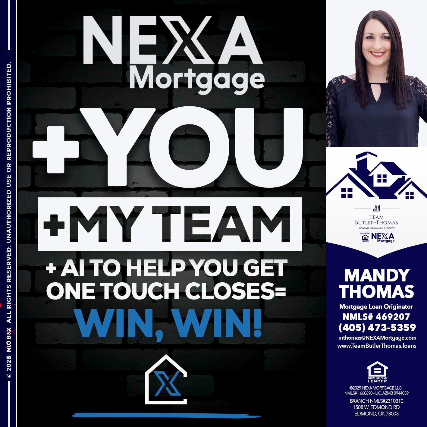 NEXA + YOU + MY TEAM - Mandy Thomas -Branch Manager