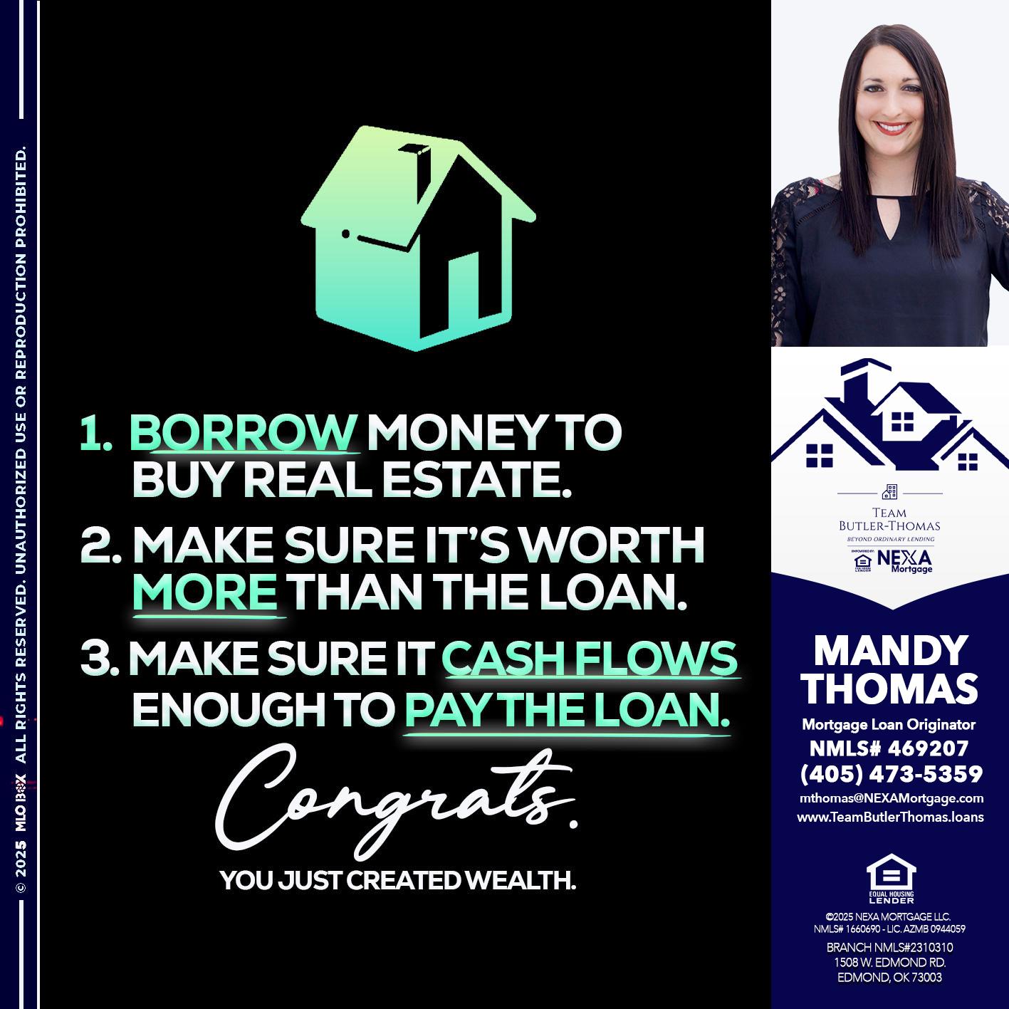 BORROW MONEY - Mandy Thomas -Branch Manager