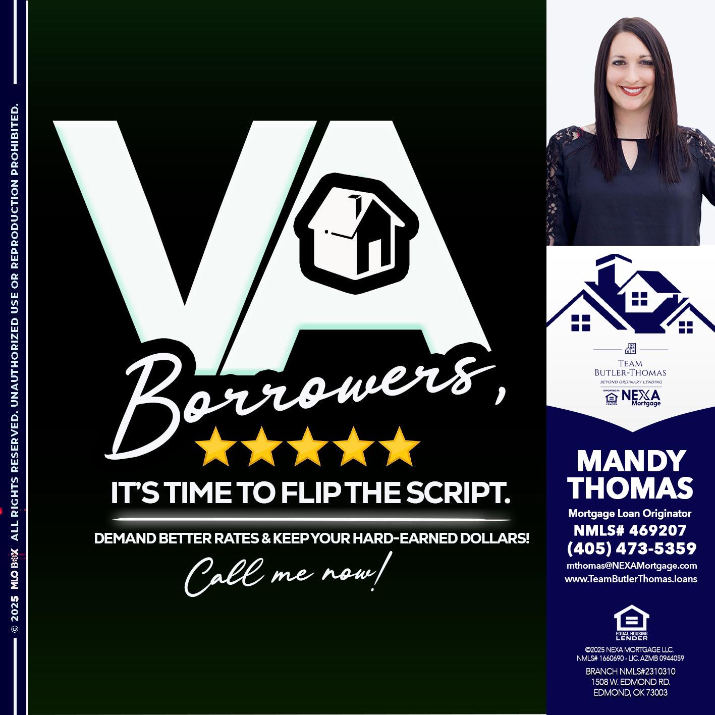 VA BORROWERS - Mandy Thomas -Branch Manager