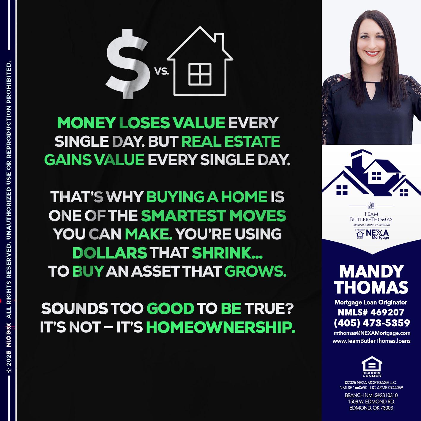 MONEY LOSES VALUE - Mandy Thomas -Branch Manager
