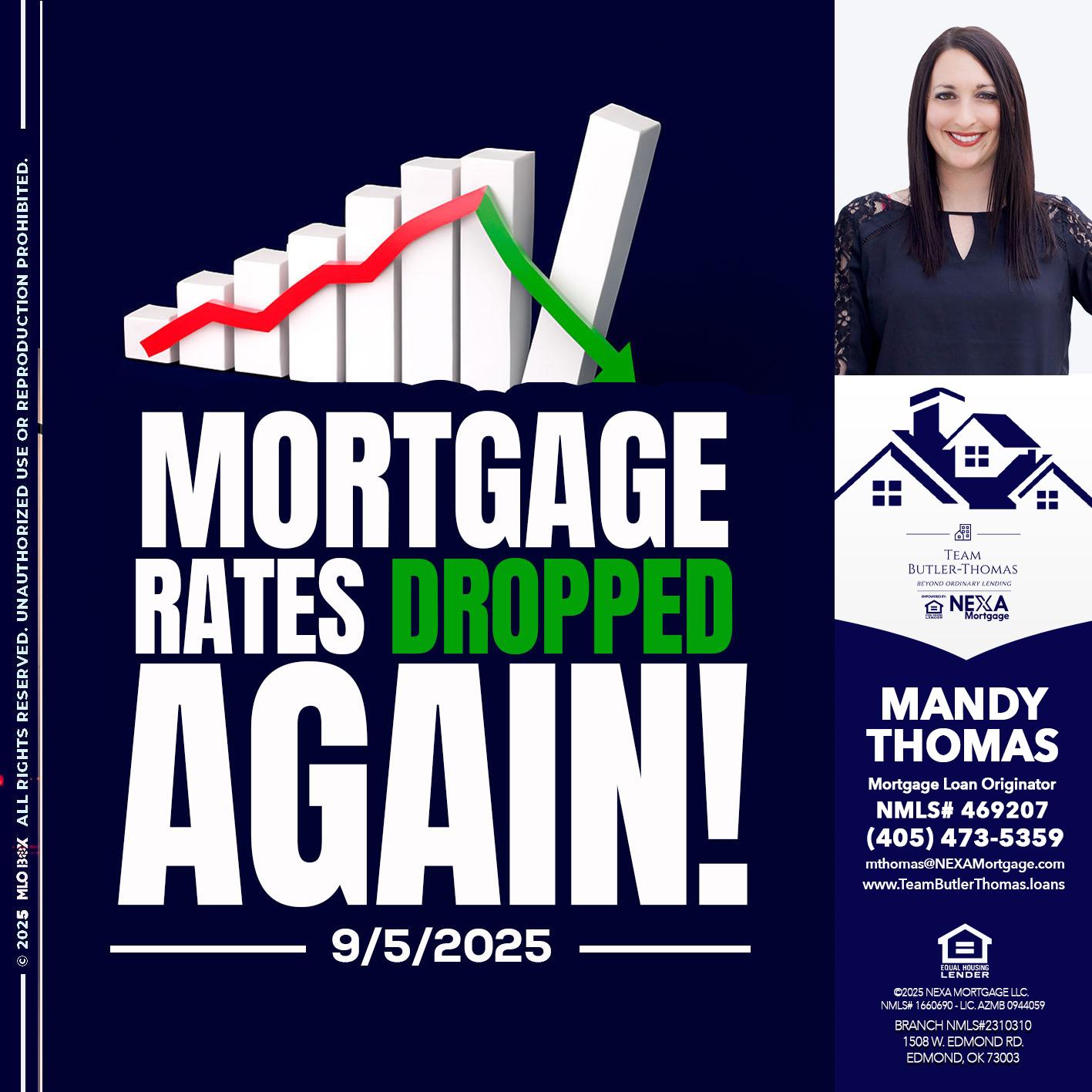 RATES DROP - Mandy Thomas -Branch Manager