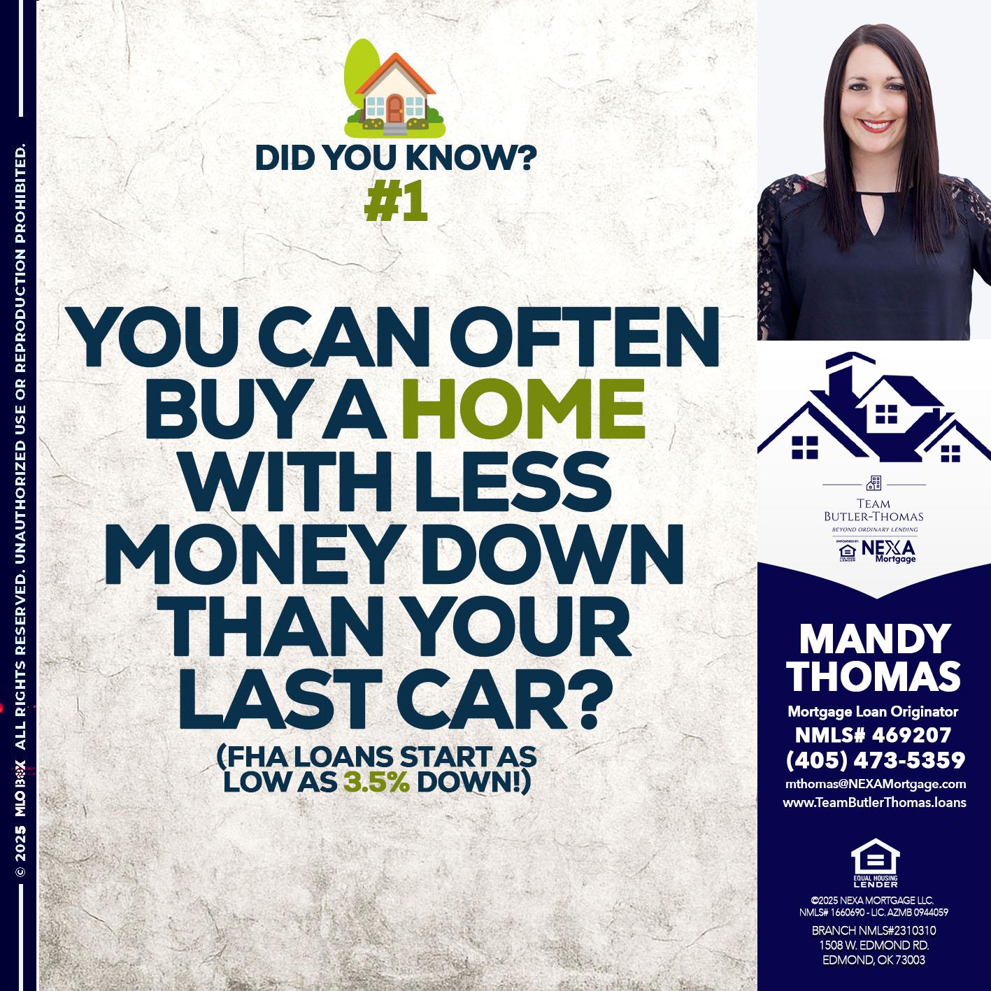 DID YOU KNOW #1 - Mandy Thomas -Branch Manager