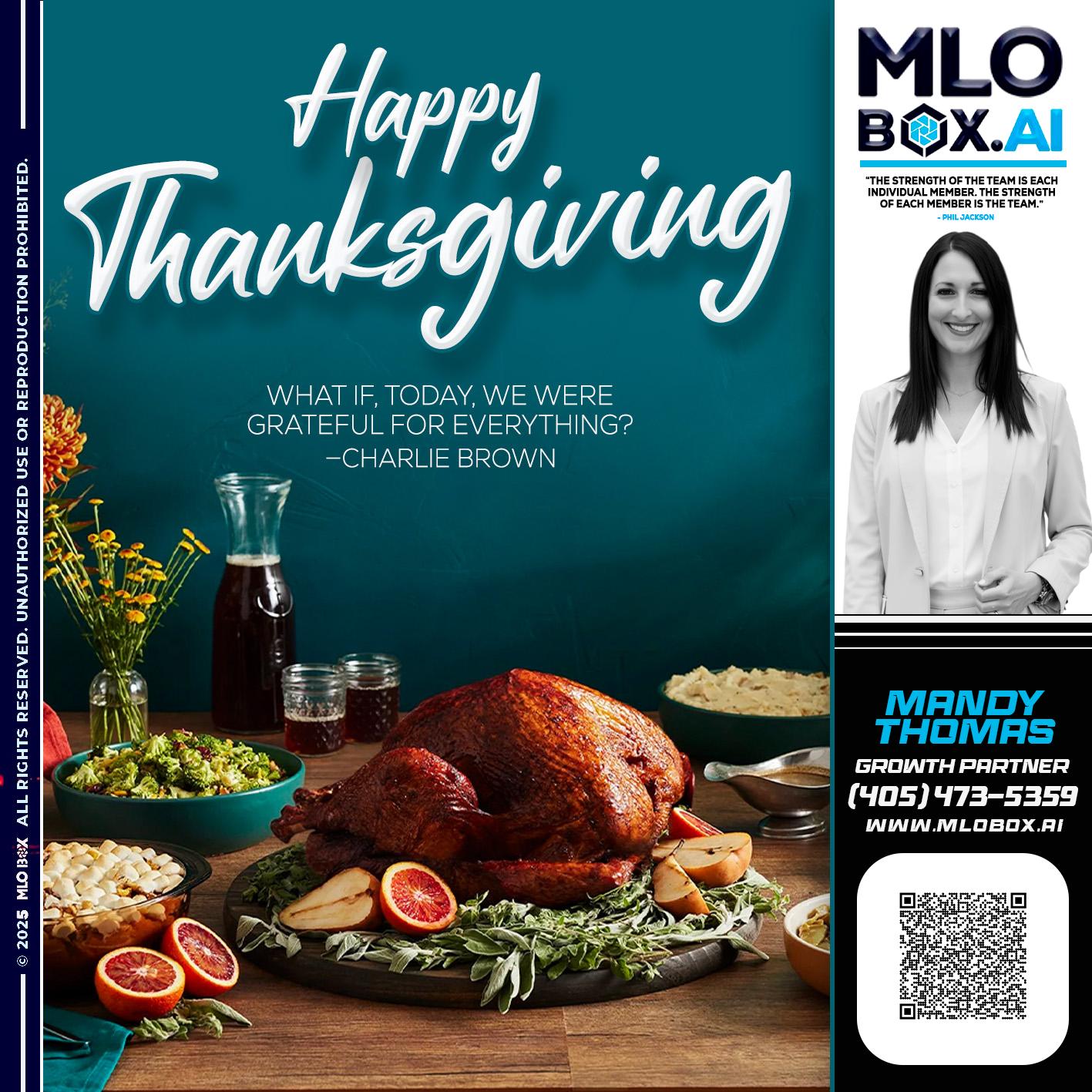 HAPPY THANKSGIVING - Mandy Thomas -Branch Manager