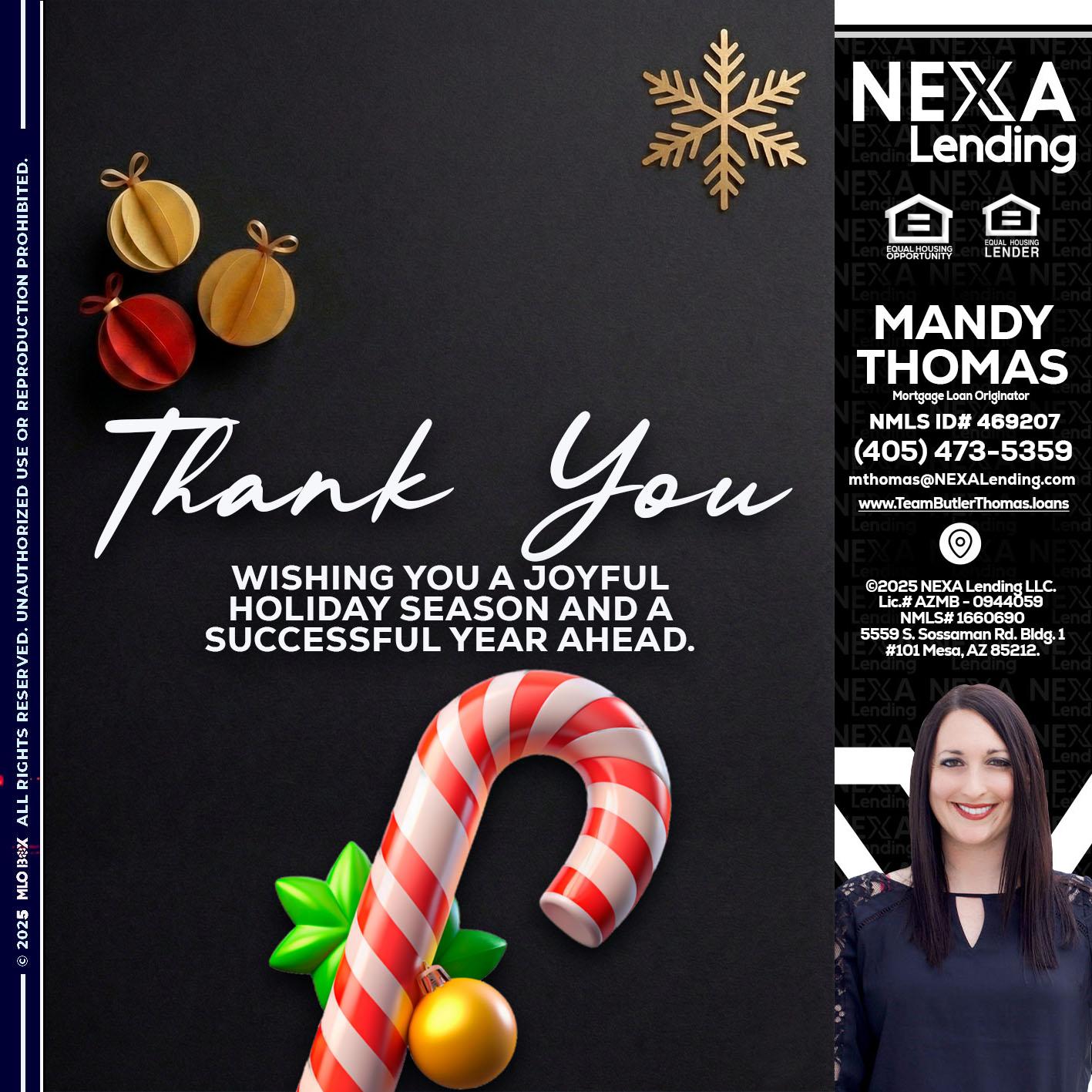 THANK YOU - Mandy Thomas -Branch Manager