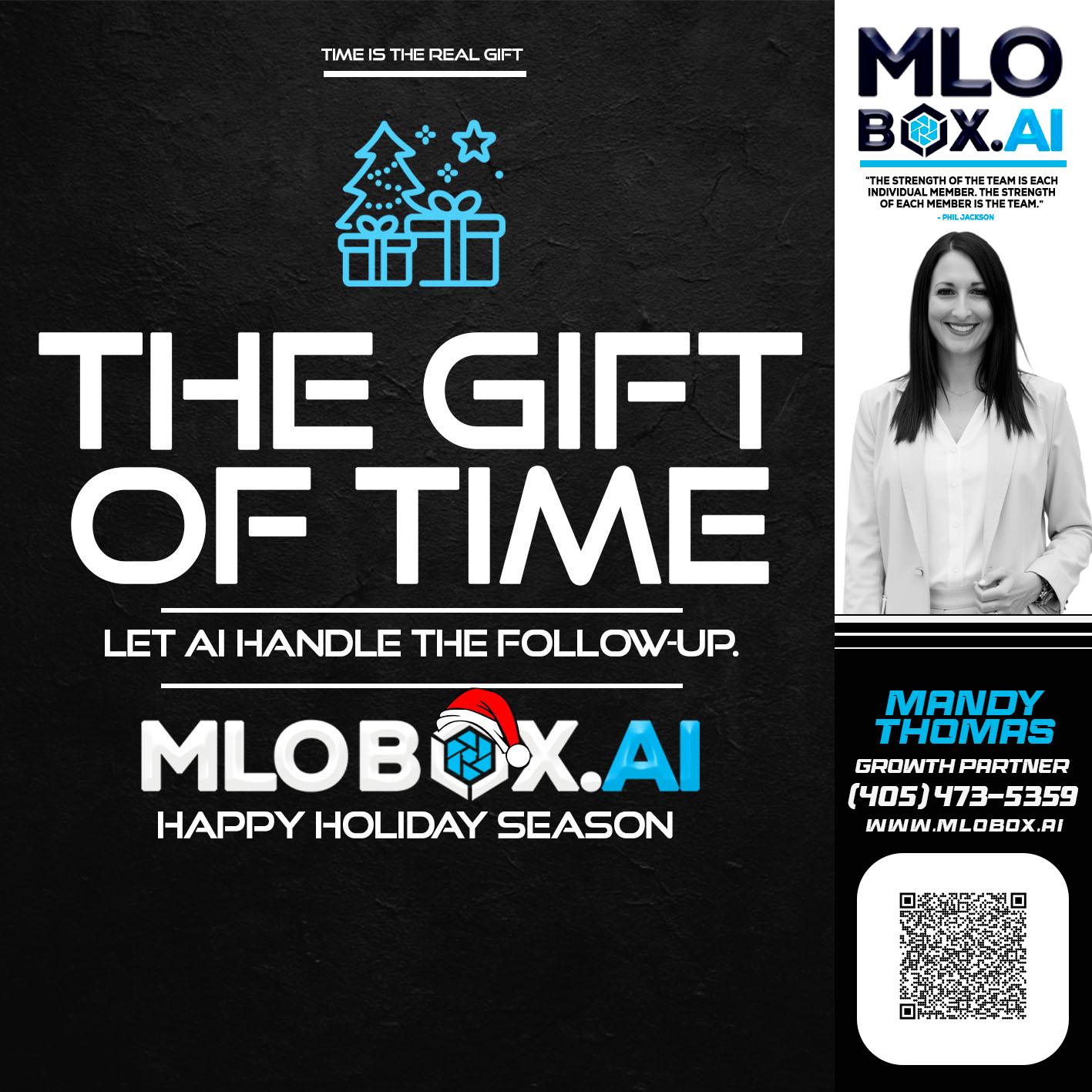 THE GIFT OF TIME - Mandy Thomas -Branch Manager