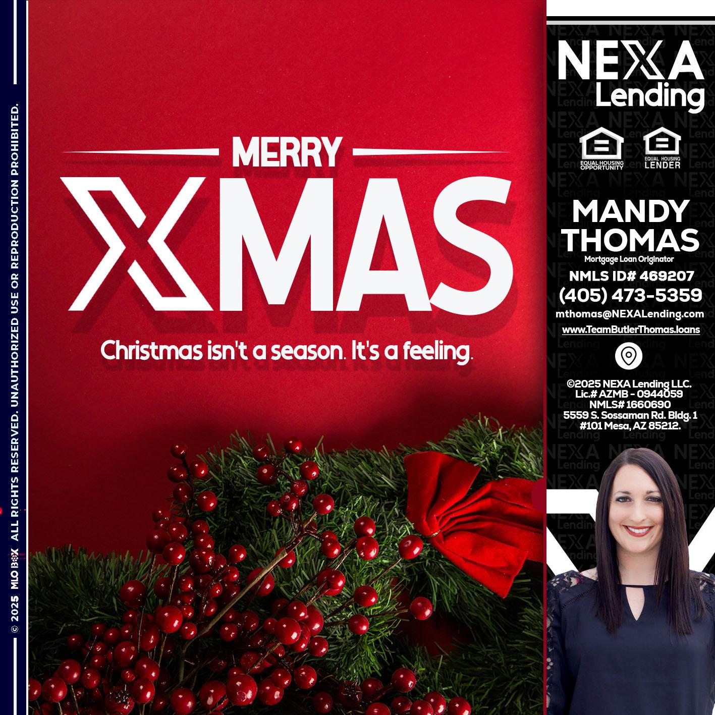 merry xmas - Mandy Thomas -Branch Manager