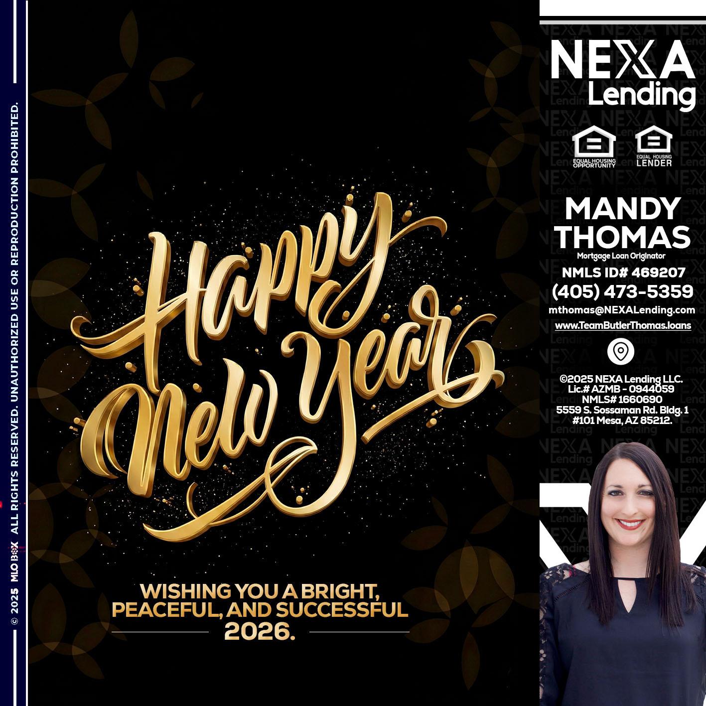 HAPPY NEW YEAR - Mandy Thomas -Branch Manager