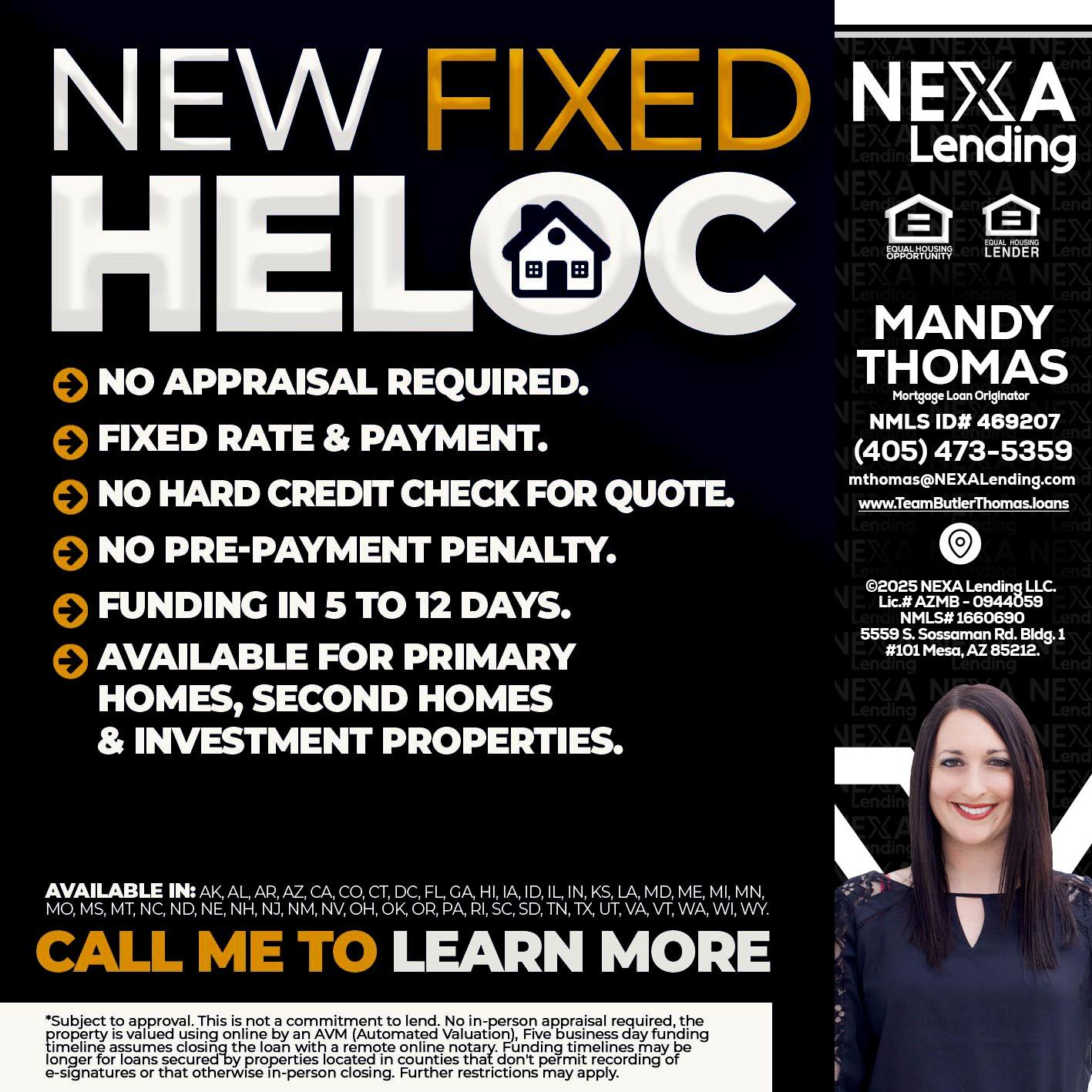 HELOC - Mandy Thomas -Branch Manager