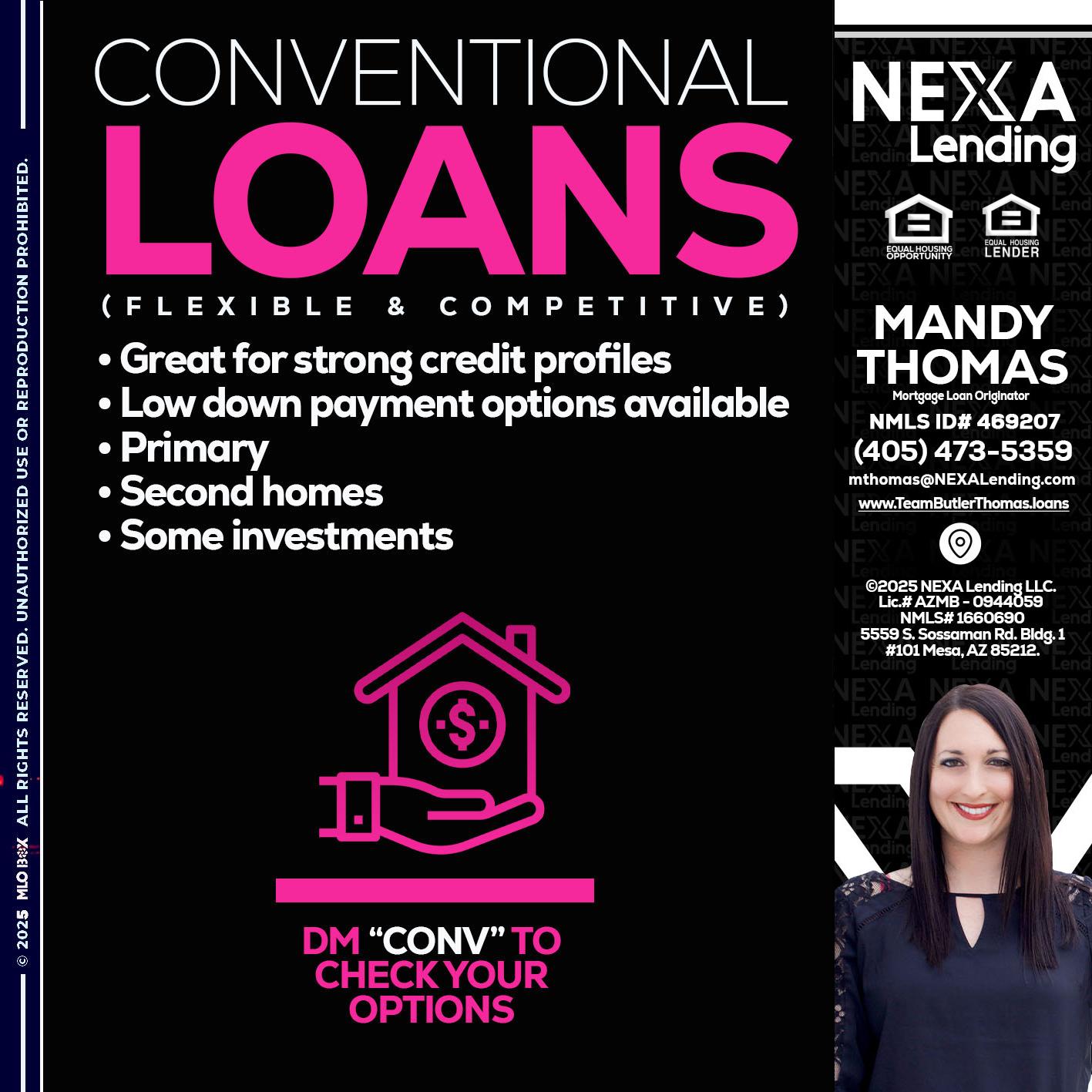 CONVENTIONAL LOANS - Mandy Thomas -Branch Manager
