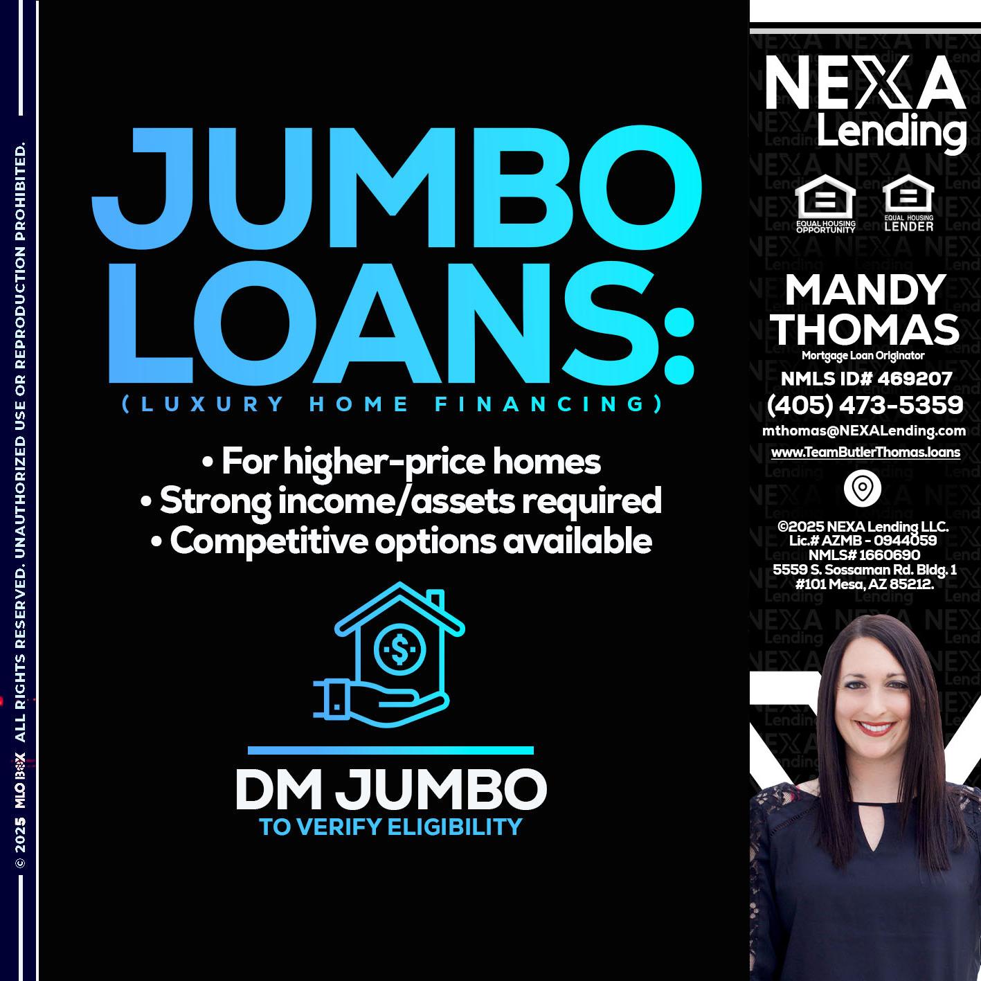 JUMBO LOANS - Mandy Thomas -Branch Manager