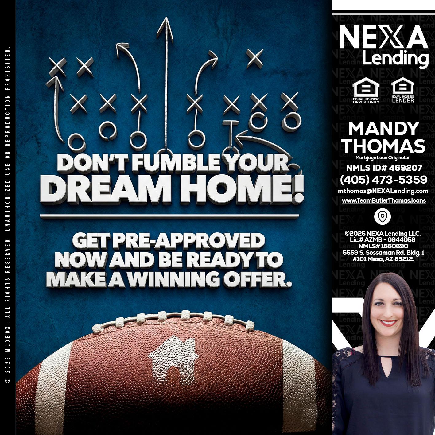 dont fumble - Mandy Thomas -Branch Manager