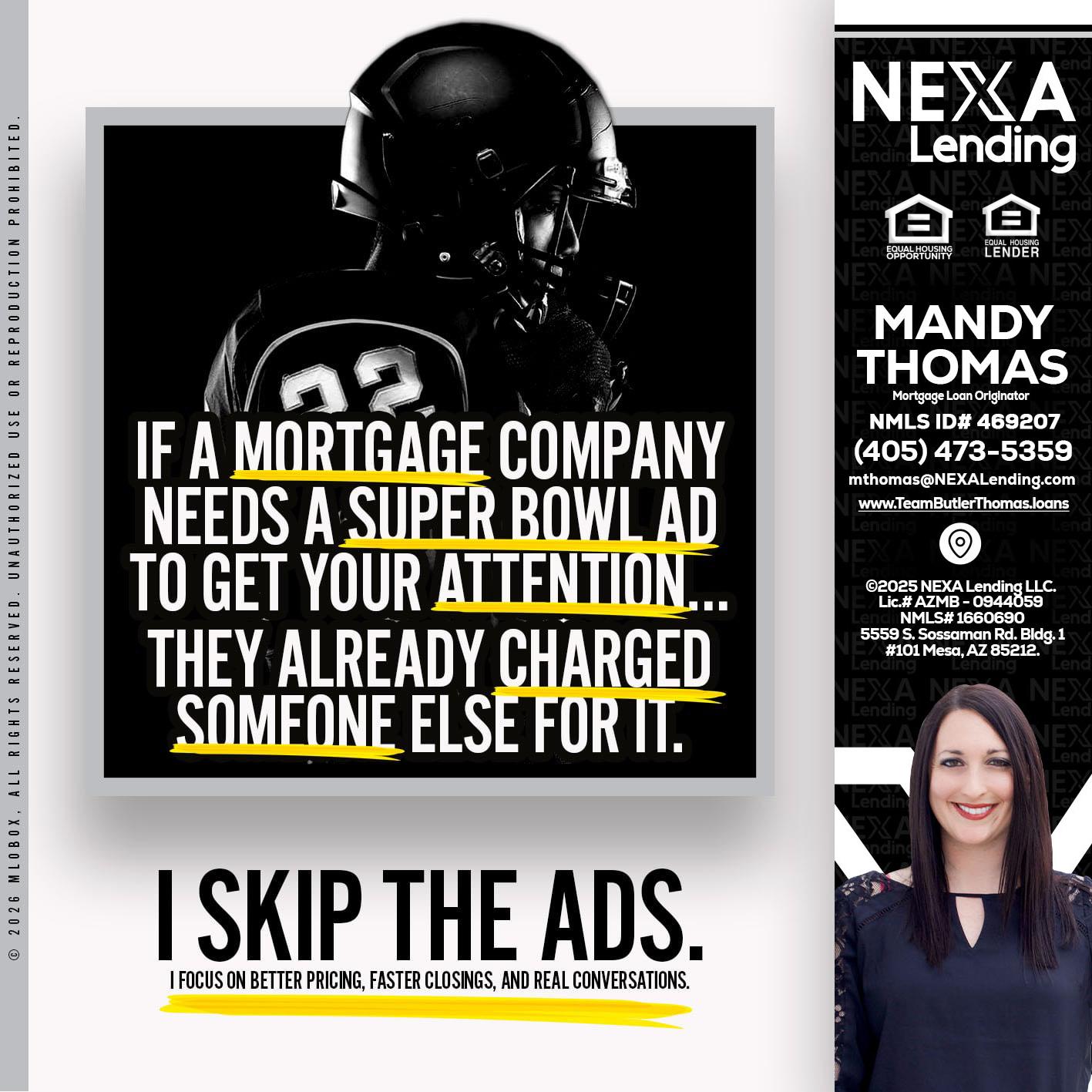 if a mortgage ad - Mandy Thomas -Branch Manager