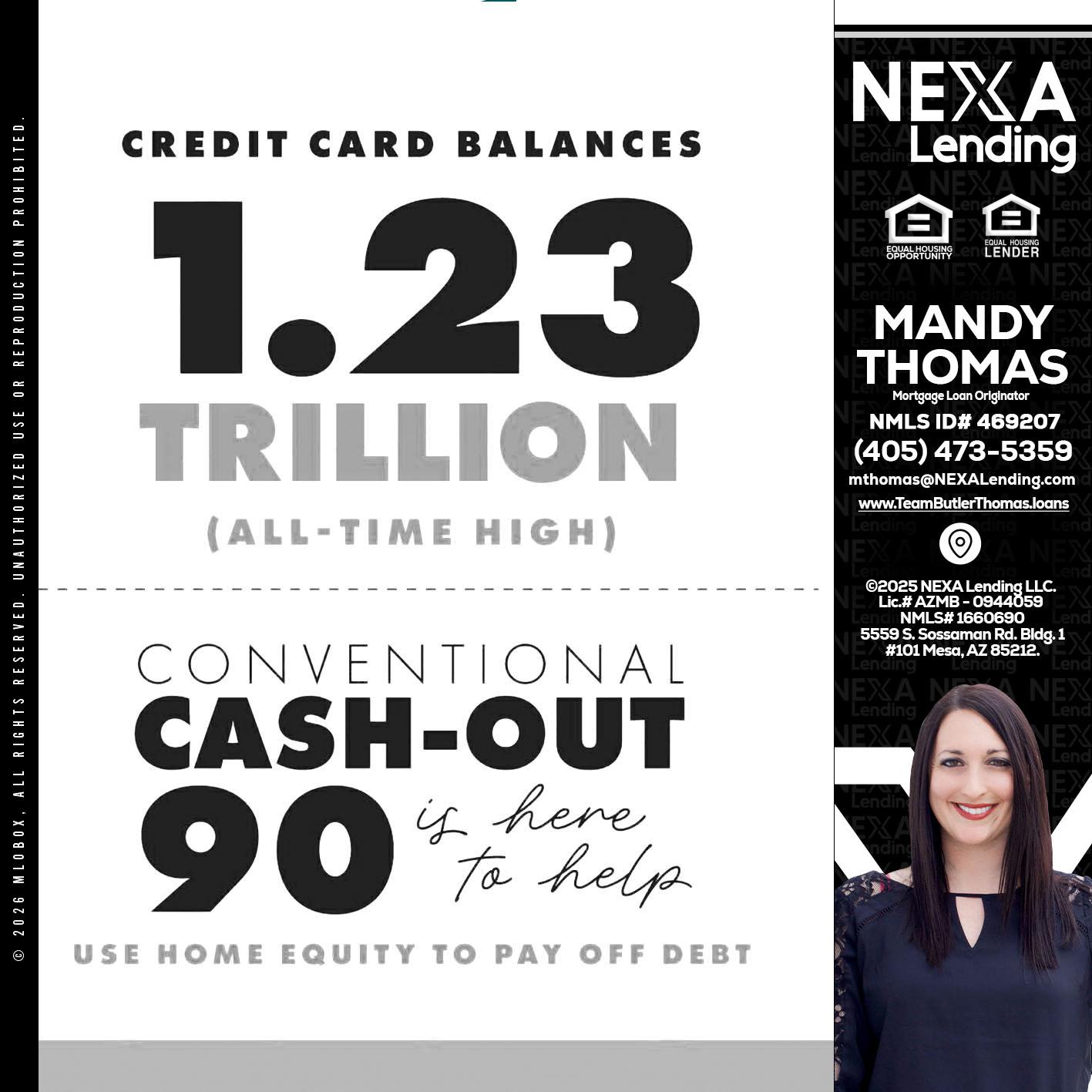 CREDIT CARD BALANCE - Mandy Thomas -Branch Manager