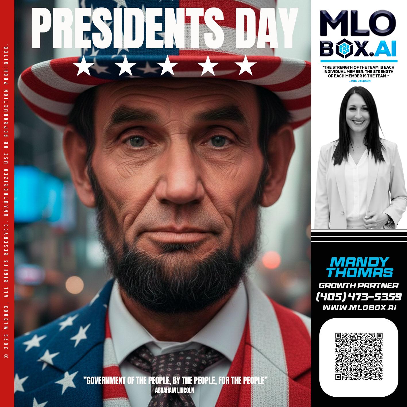 PRESIDENTS DAY - Mandy Thomas -Branch Manager