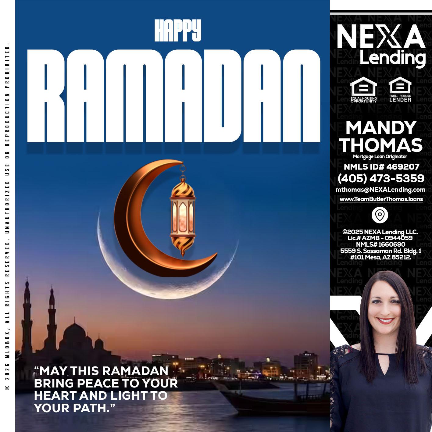 RAMADAN - Mandy Thomas -Branch Manager