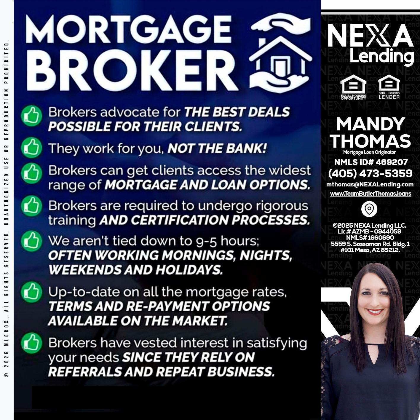 MORTGAGE BROKER - Mandy Thomas -Branch Manager