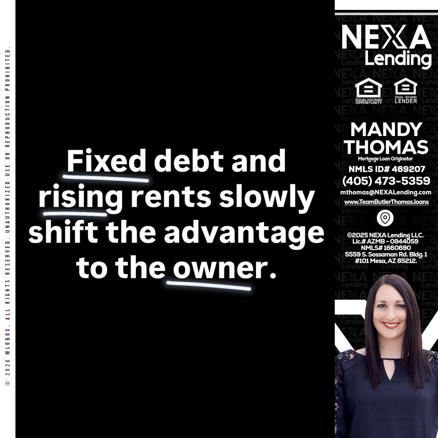 FIXED DEBT - Mandy Thomas -Branch Manager