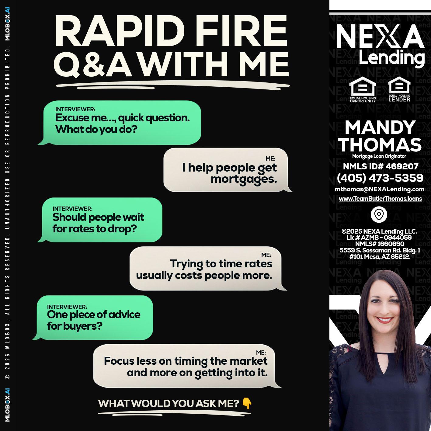 RAPID FIRE Q&A - Mandy Thomas -Branch Manager