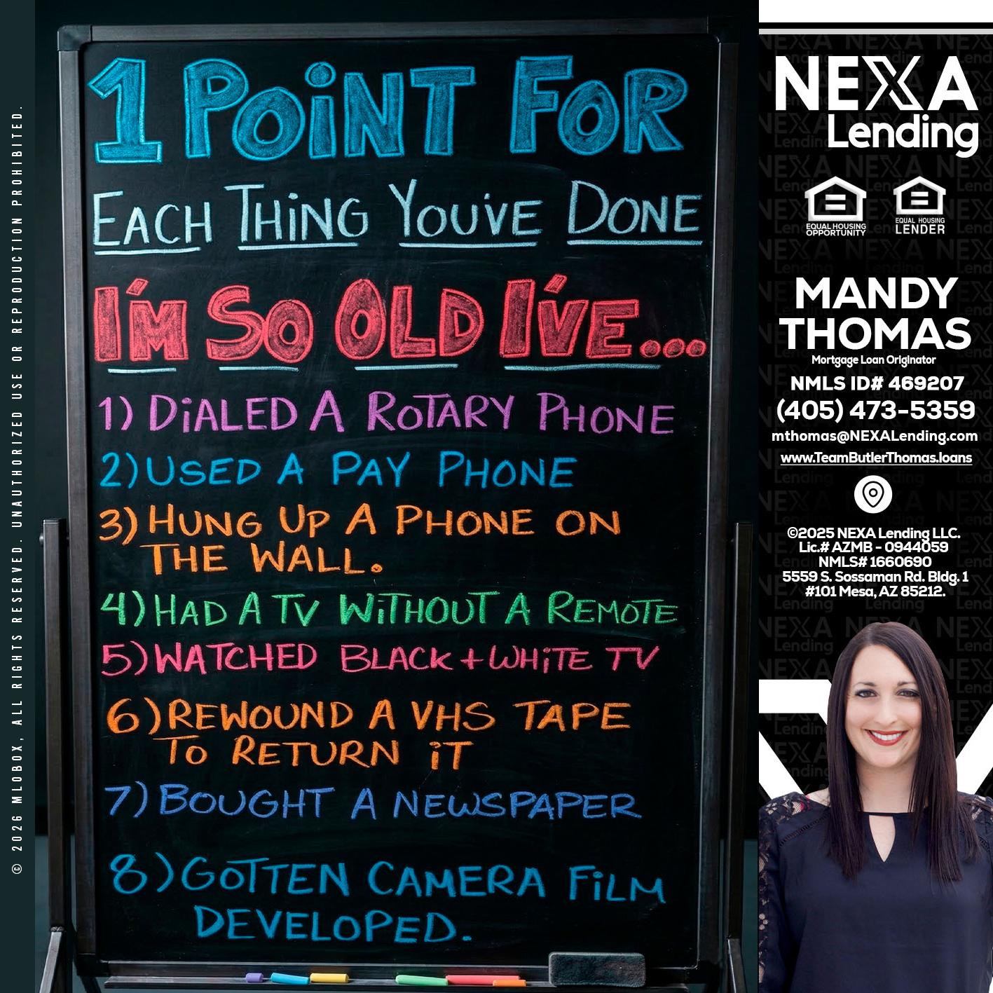 1 point for - Mandy Thomas -Branch Manager