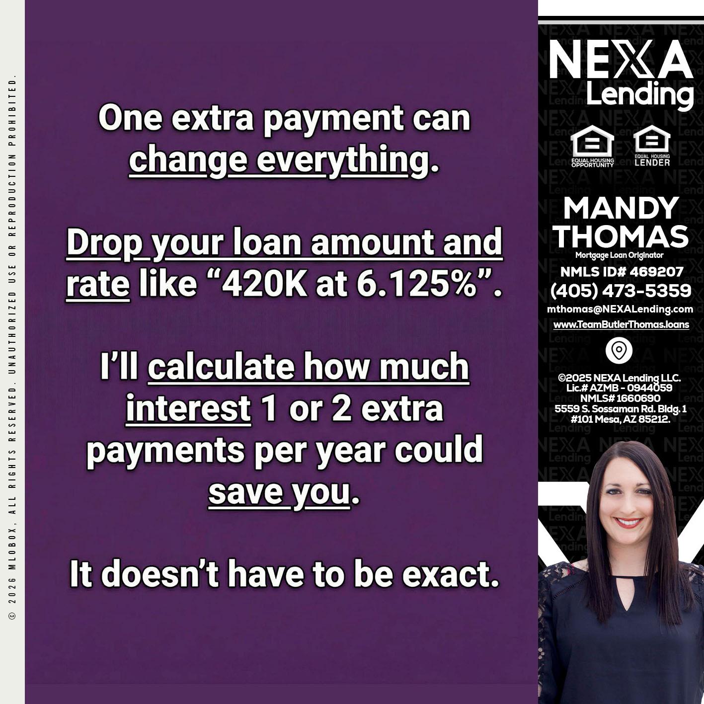 ONE EXTRA - Mandy Thomas -Branch Manager