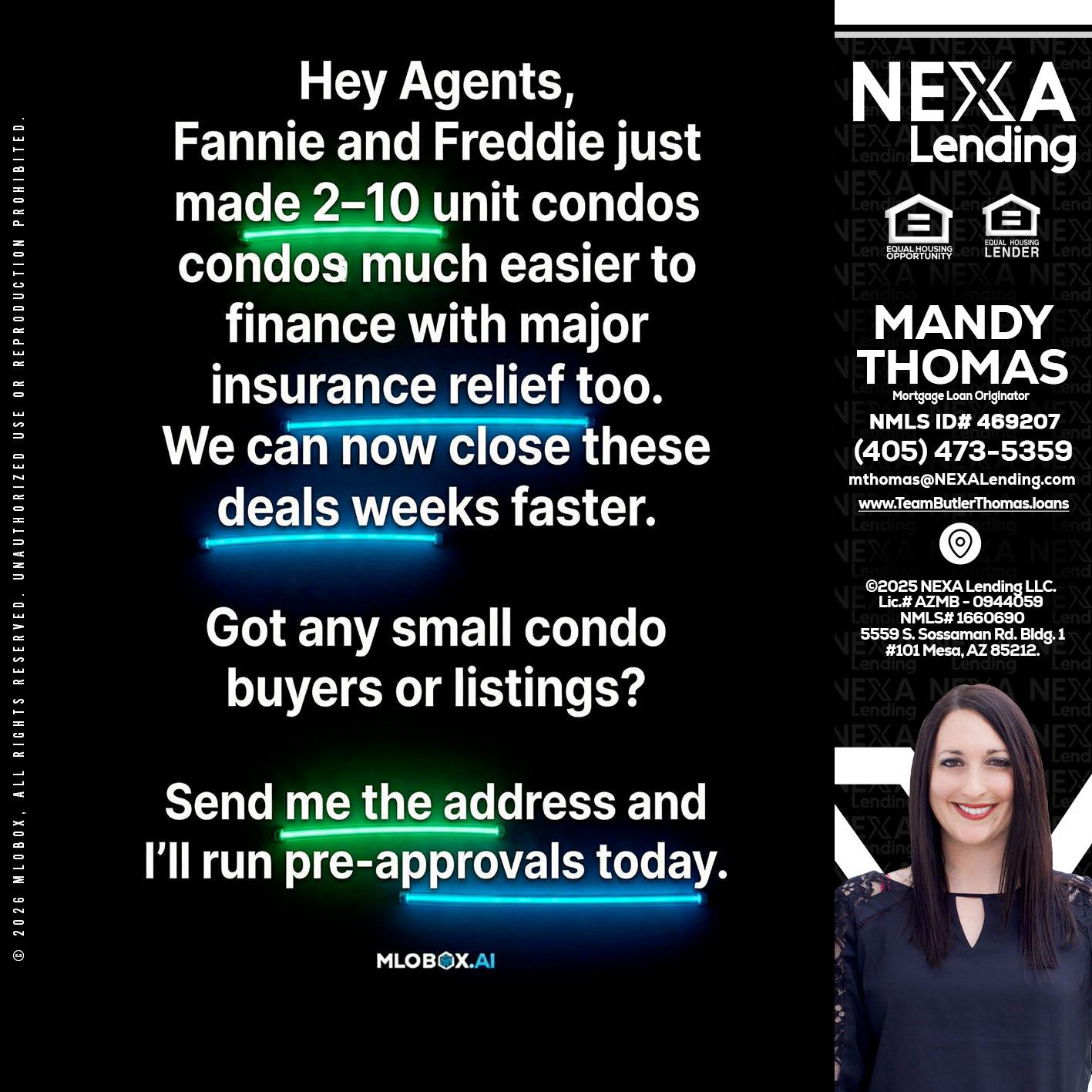 HEY AGENTS - Mandy Thomas -Branch Manager