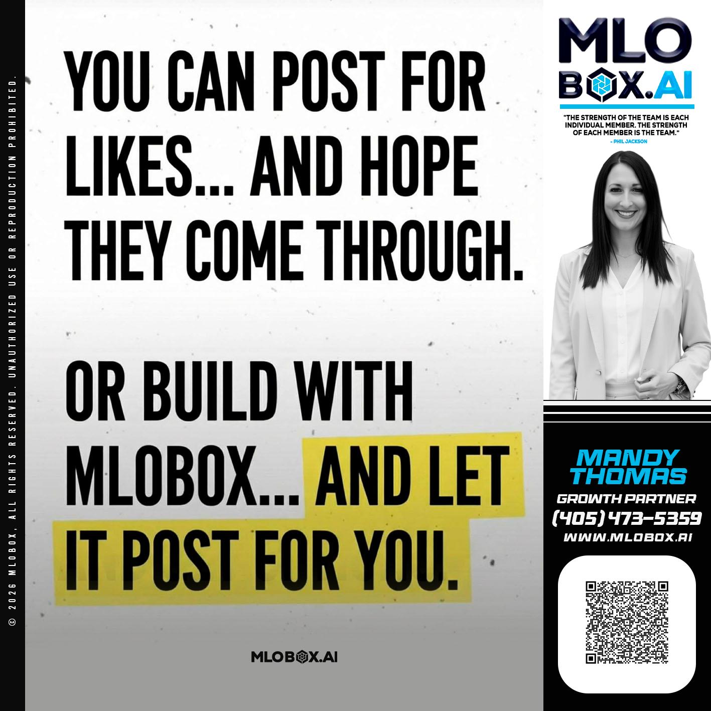 you can post - Mandy Thomas -Branch Manager