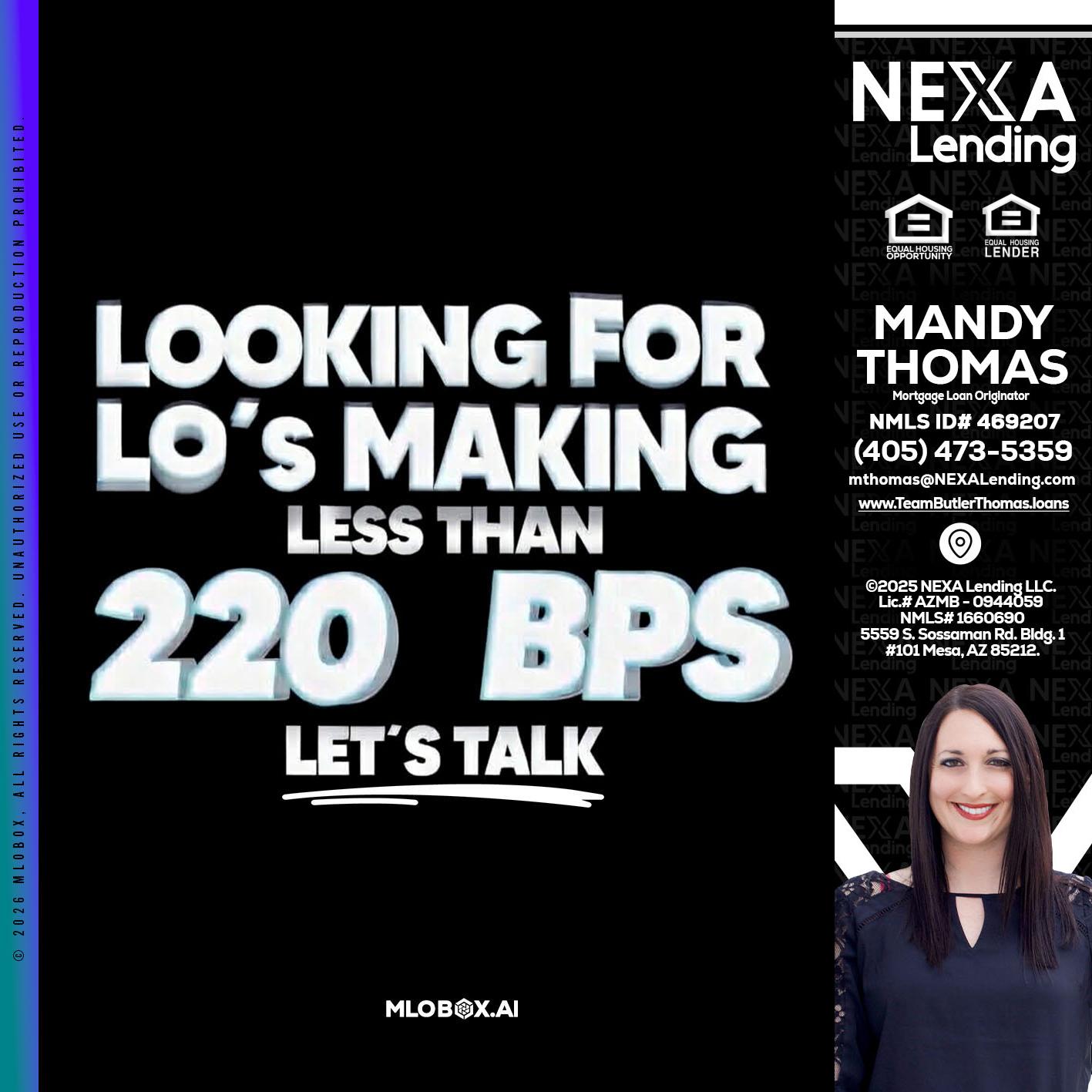 LOOKING FOR - Mandy Thomas -Branch Manager