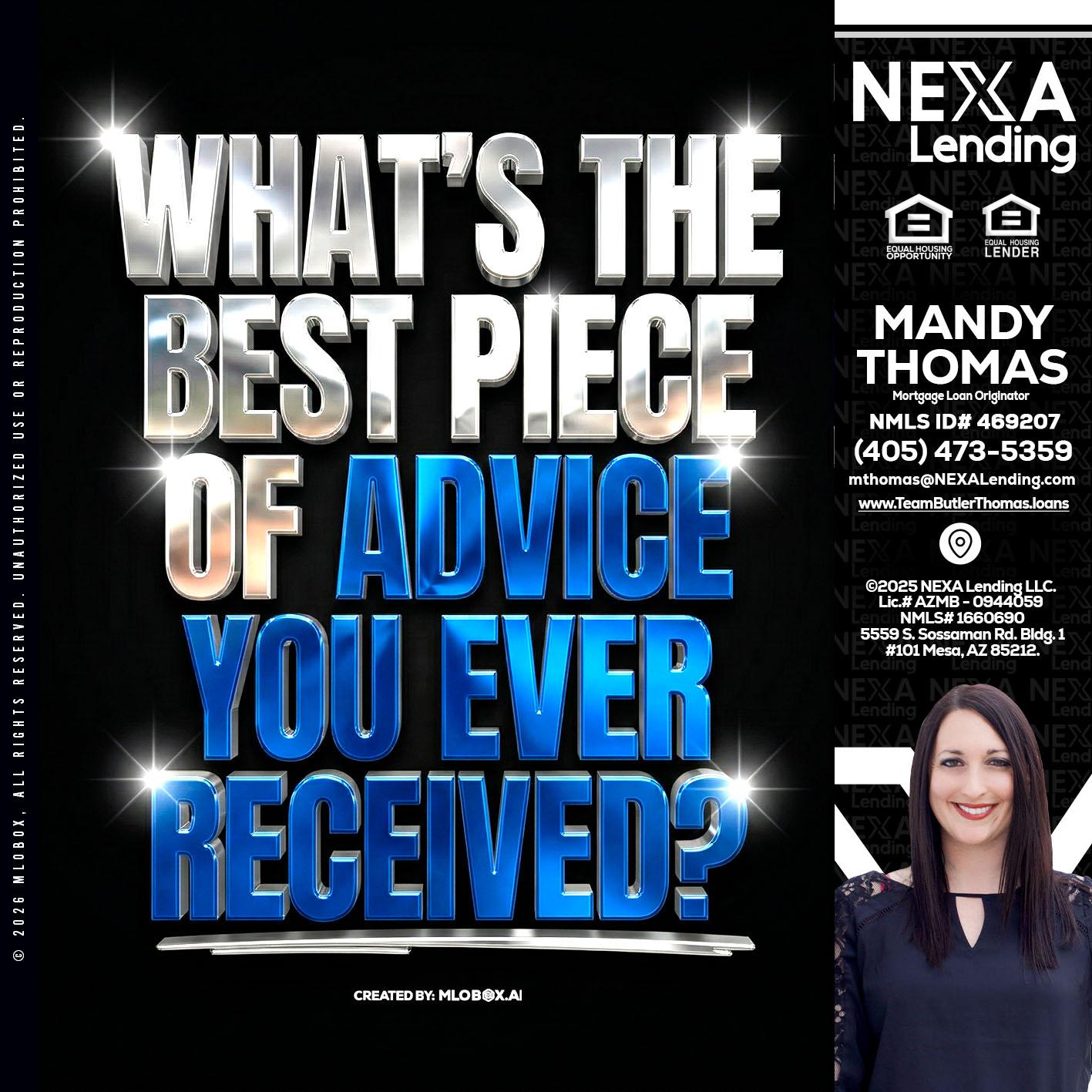 WHATS THE BEST - Mandy Thomas -Branch Manager