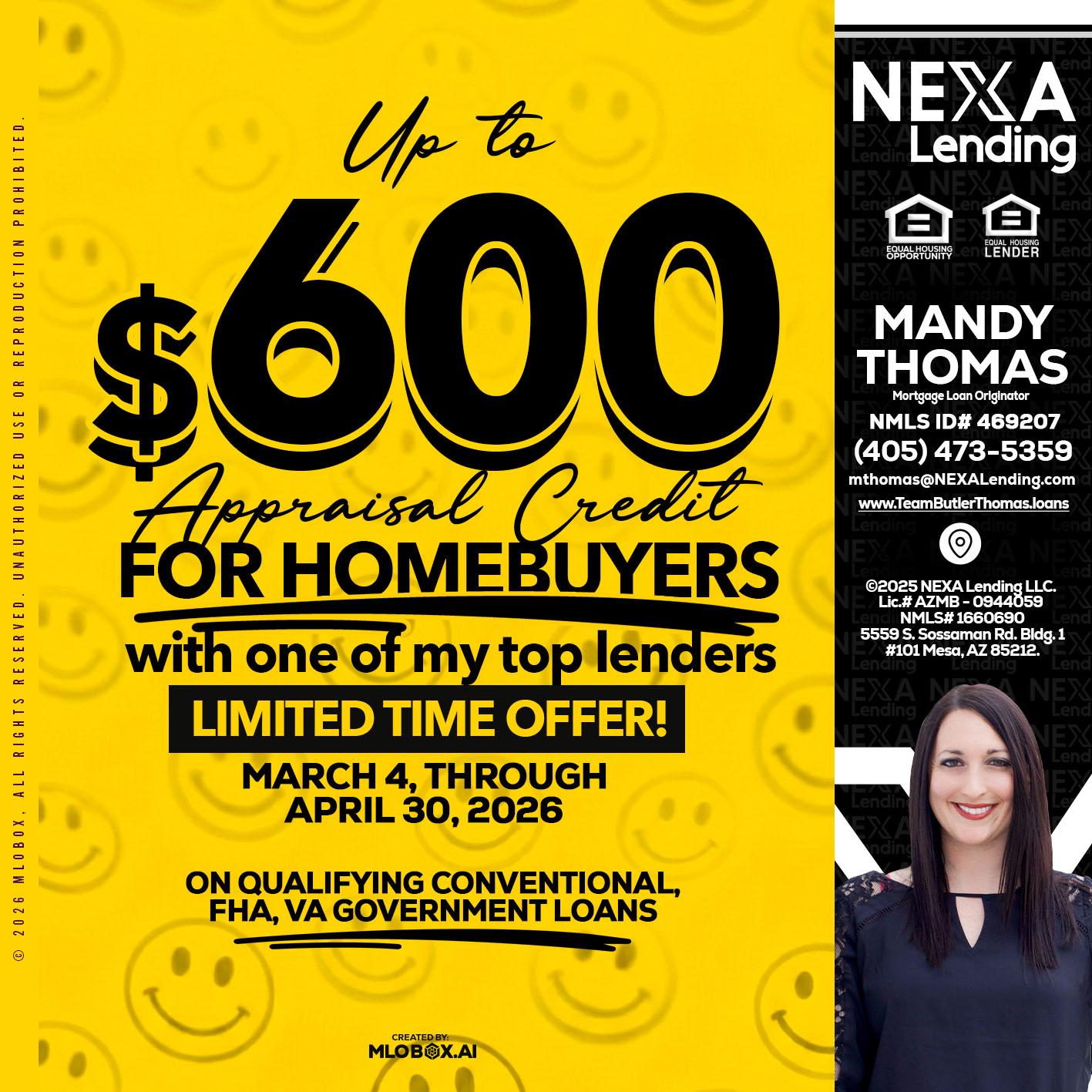 UP TO 600 - Mandy Thomas -Branch Manager