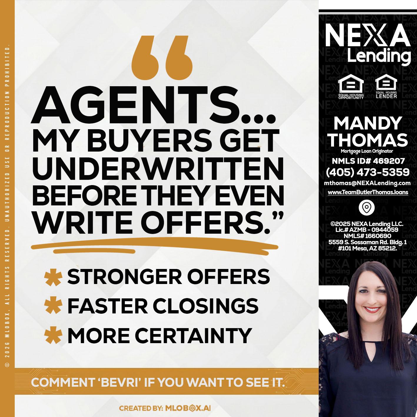 agents - Mandy Thomas -Branch Manager