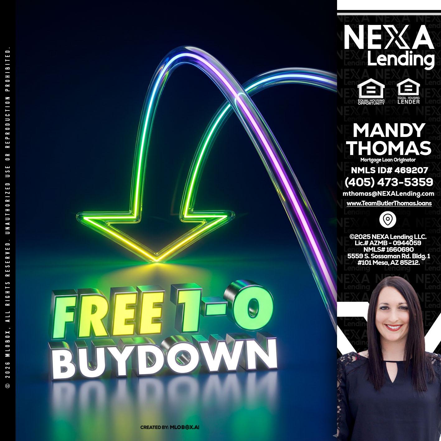 FREE 1-0 BUYDOWN - Mandy Thomas -Branch Manager