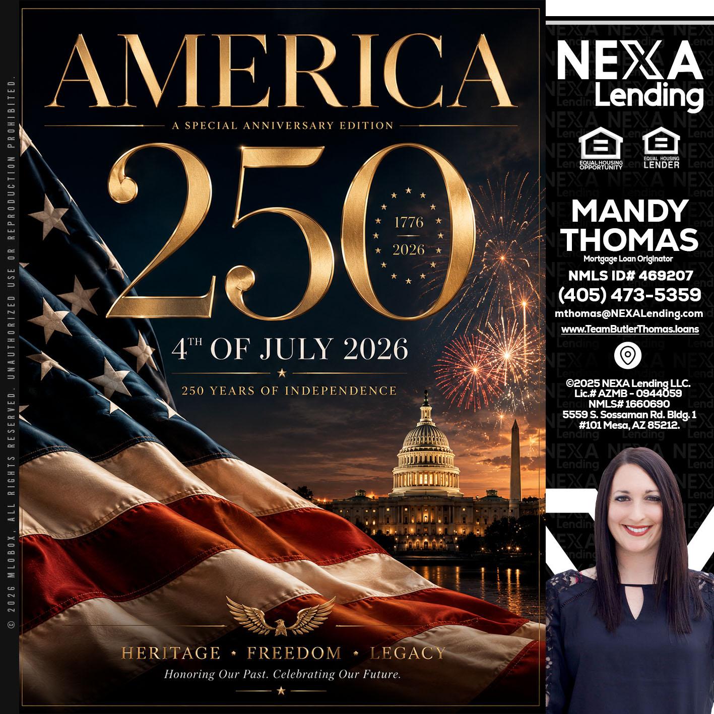 AMERICA 250 TH - Mandy Thomas -Branch Manager