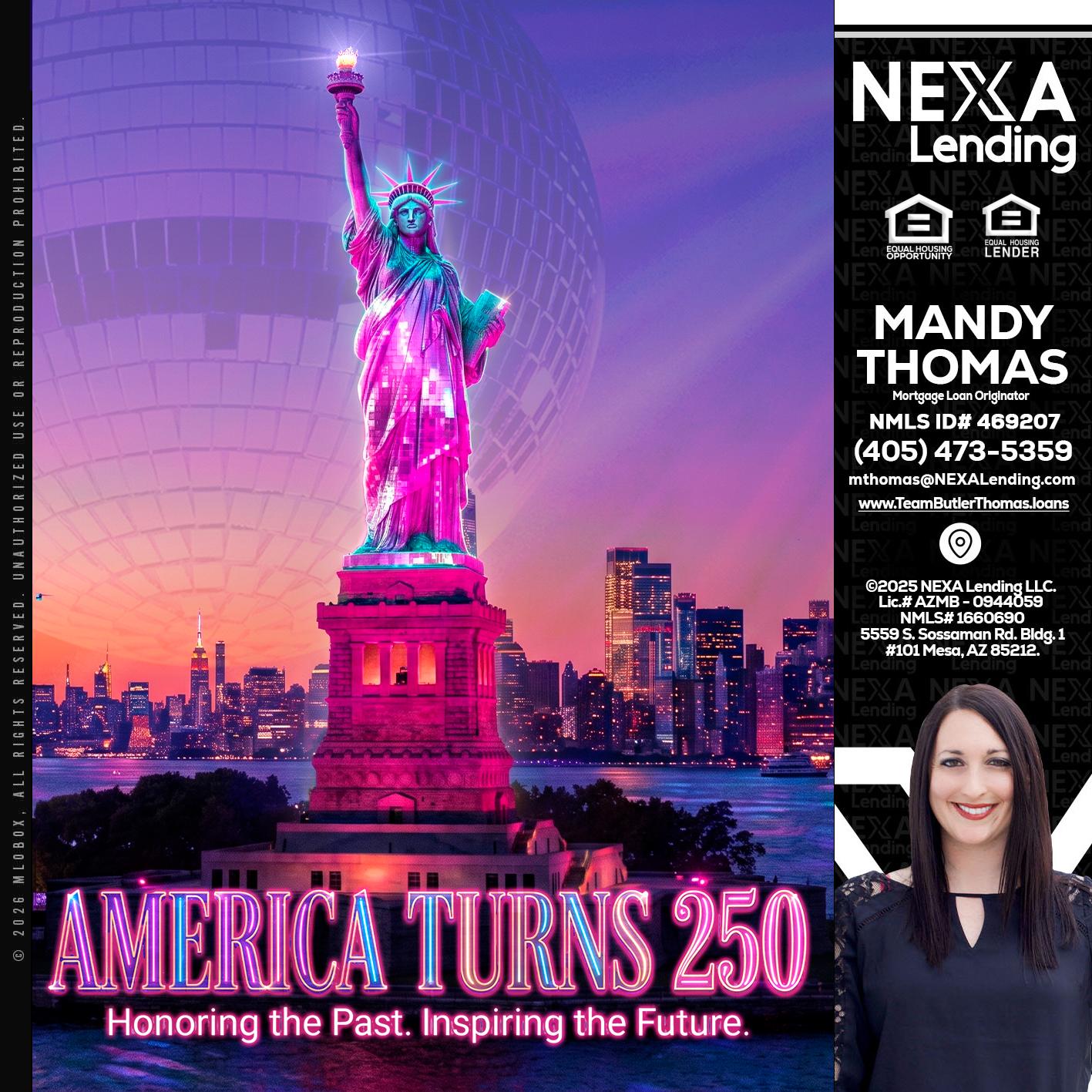AMERICA TURNS 250 - Mandy Thomas -Branch Manager