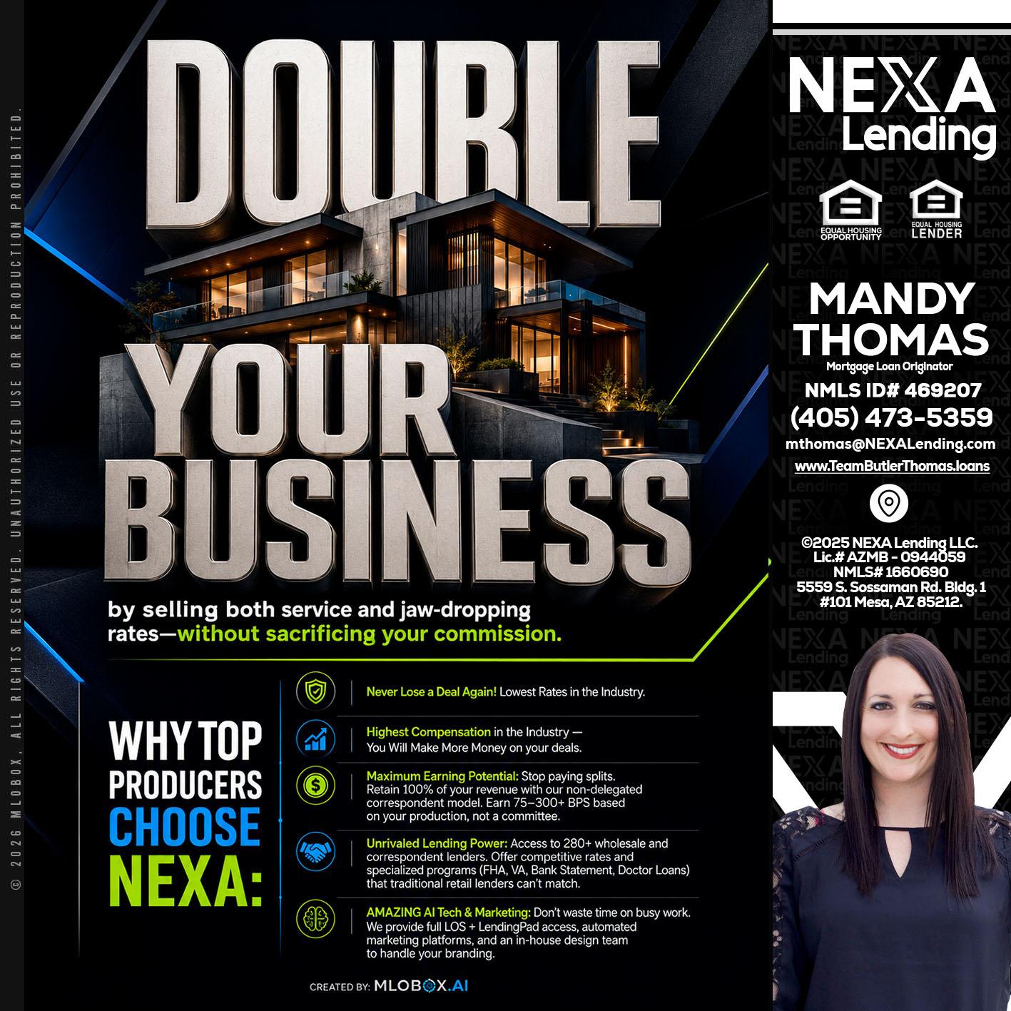 DOUBLE YOUR BUSINESS - Mandy Thomas -Branch Manager
