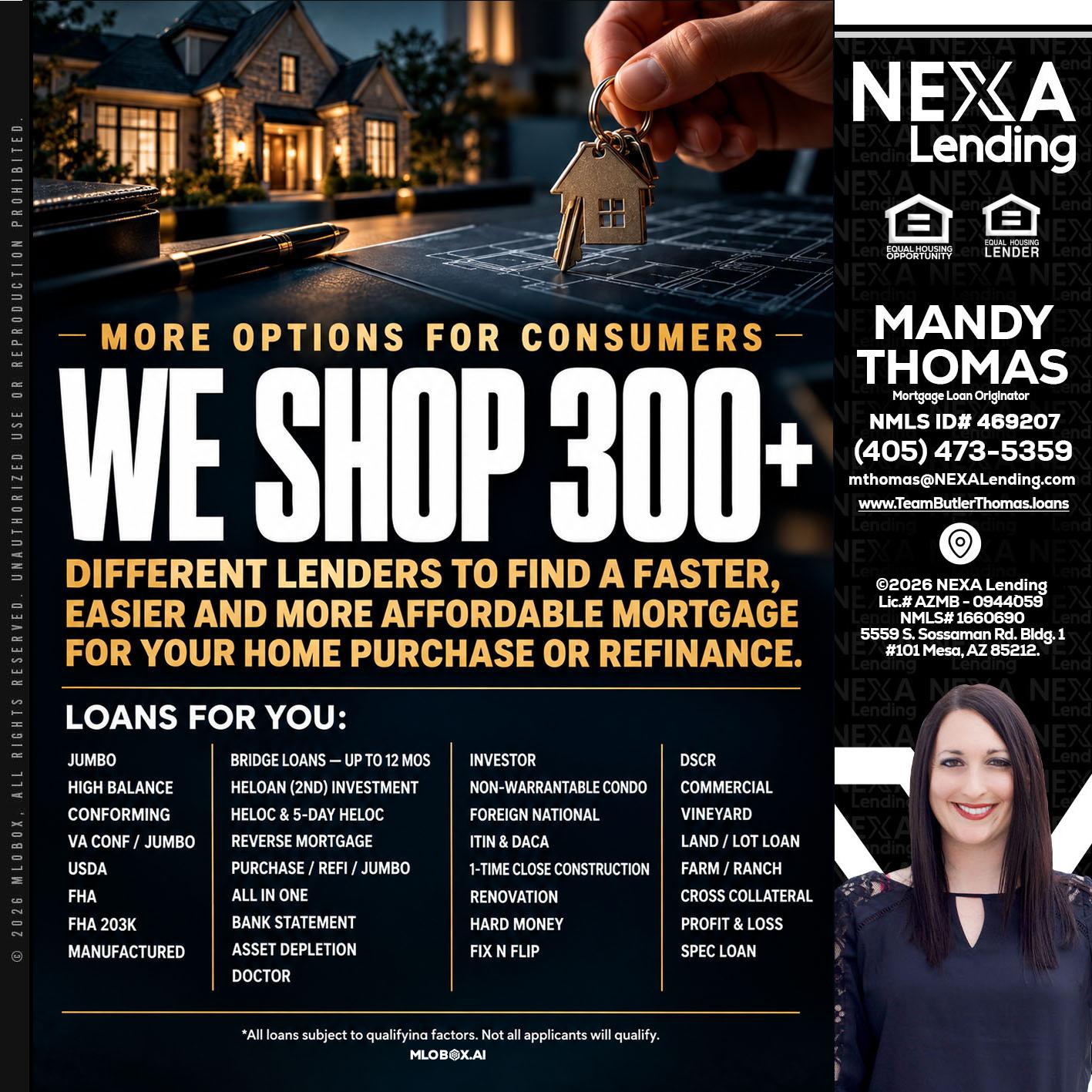 WE SHOP 300+ - Mandy Thomas -Branch Manager