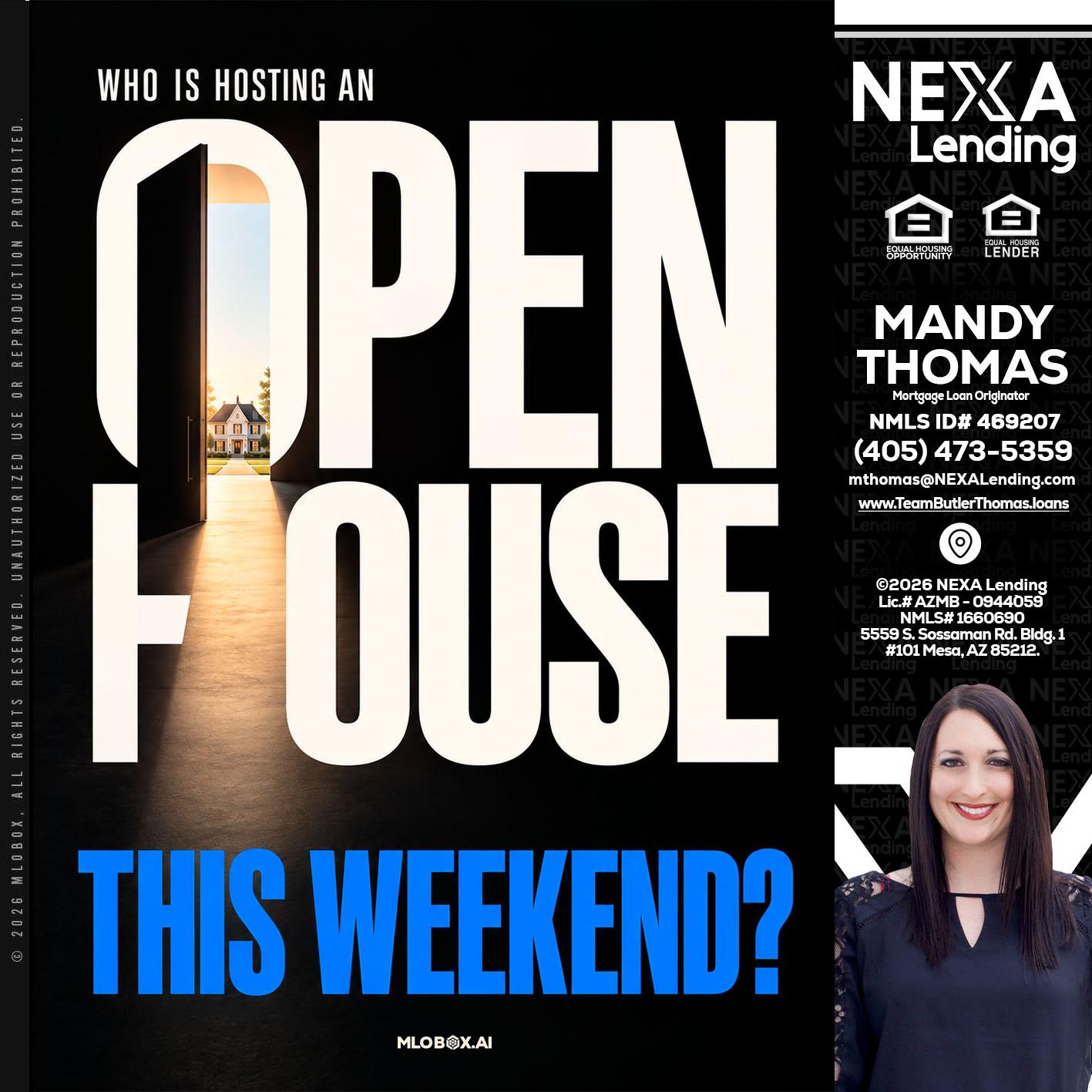 OPEN HOUSE - Mandy Thomas -Branch Manager